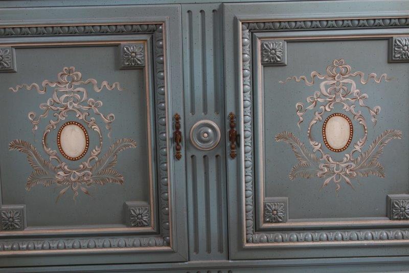 Neo-Classical Style Marble Top Buffet