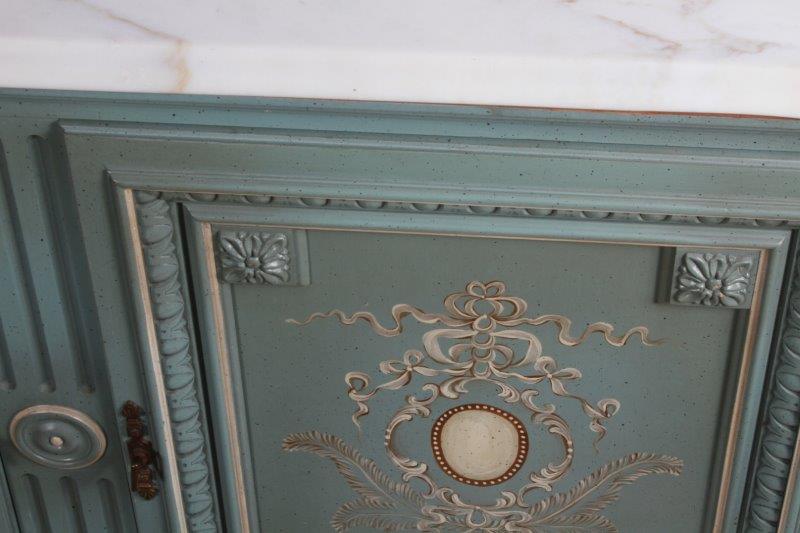 Neo-Classical Style Marble Top Buffet