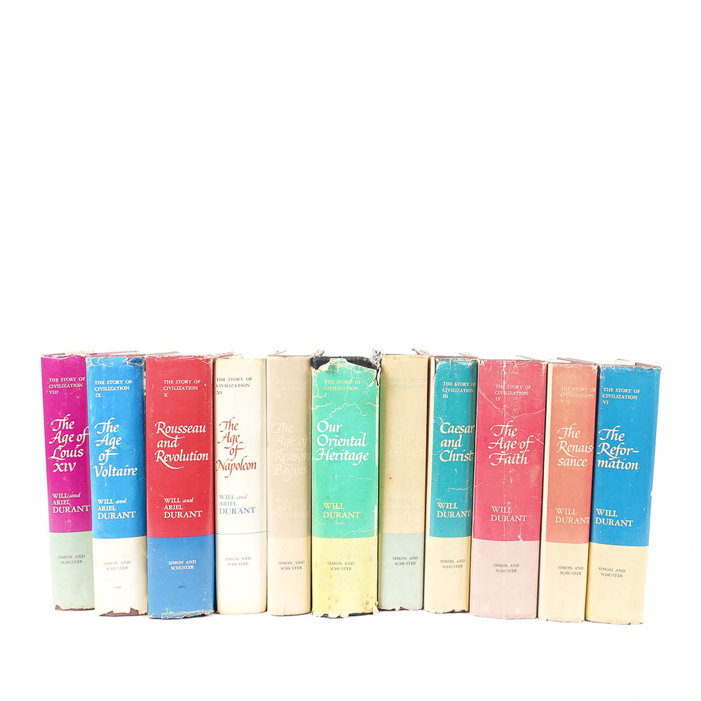 "The Story of Civilization" by Will Durant, Complete Set