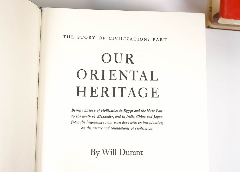 "The Story of Civilization" by Will Durant, Complete Set