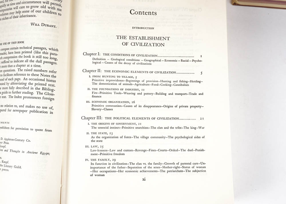 "The Story of Civilization" by Will Durant, Complete Set