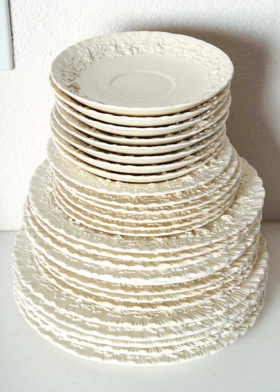 Wedgwood of Etruria & Barlaston Embossed Queensware Tea and Dinner Service