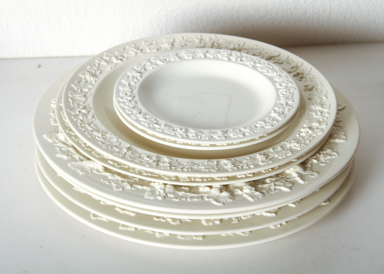 Wedgwood of Etruria & Barlaston Embossed Queensware Tea and Dinner Service