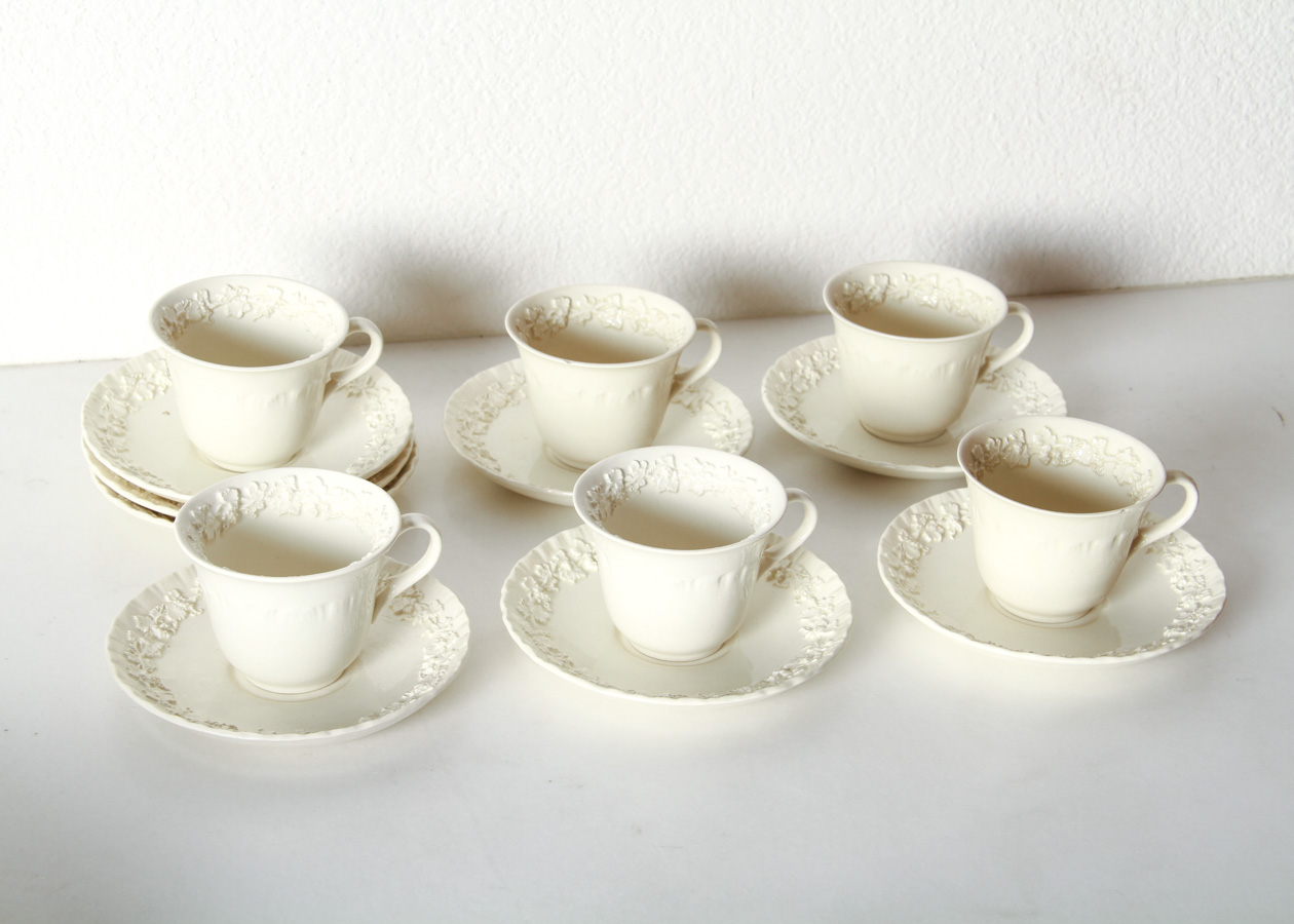 Wedgwood of Etruria & Barlaston Embossed Queensware Tea and Dinner Service