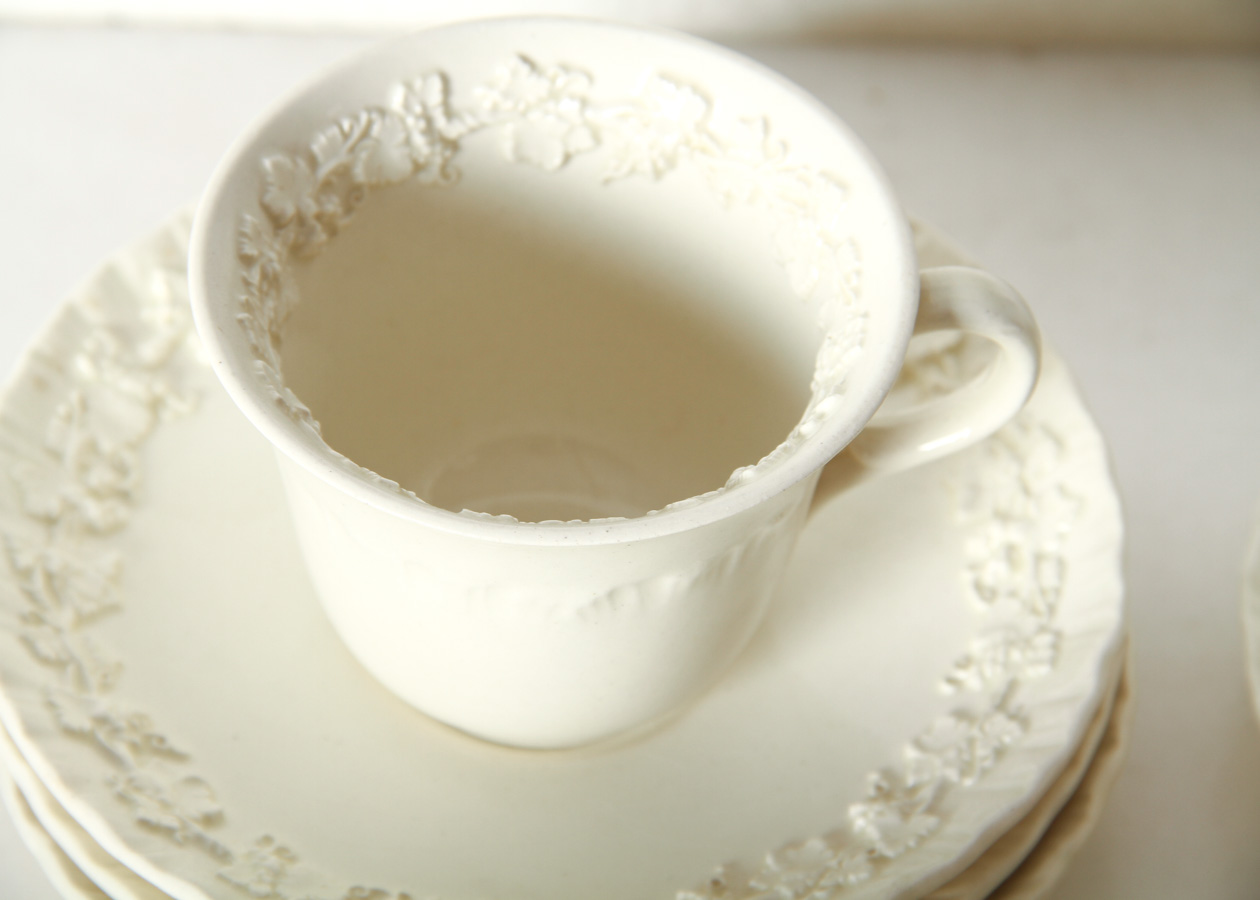 Wedgwood of Etruria & Barlaston Embossed Queensware Tea and Dinner Service