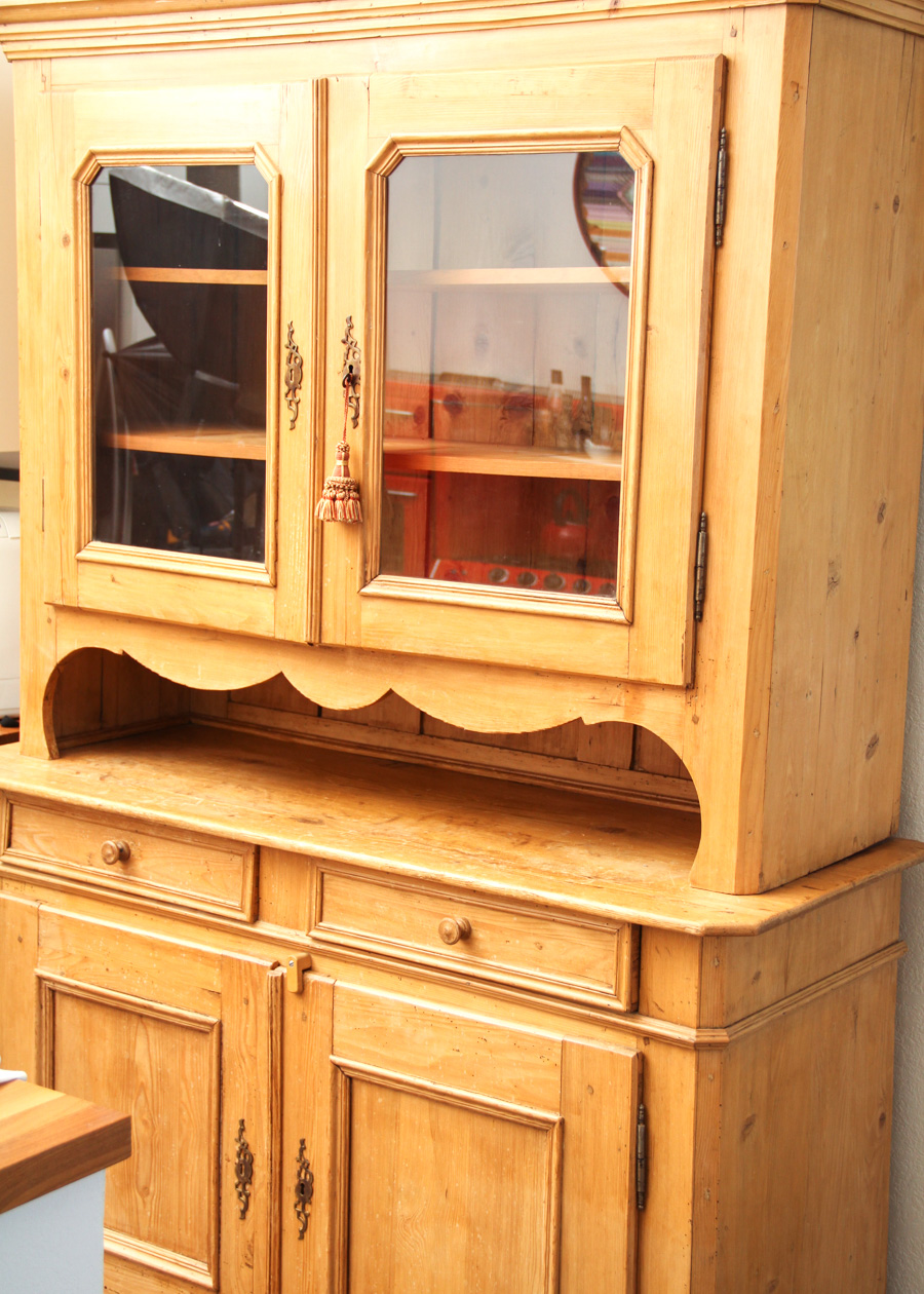 19th c. Country Pine Hutch