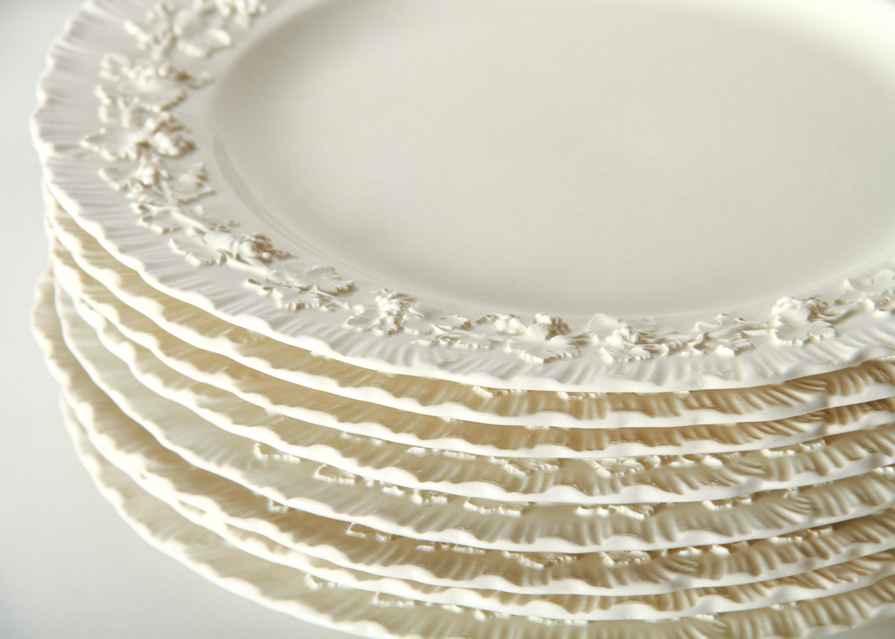 Wedgwood of Etruria & Barlaston Embossed Queensware Tea and Dinner Service