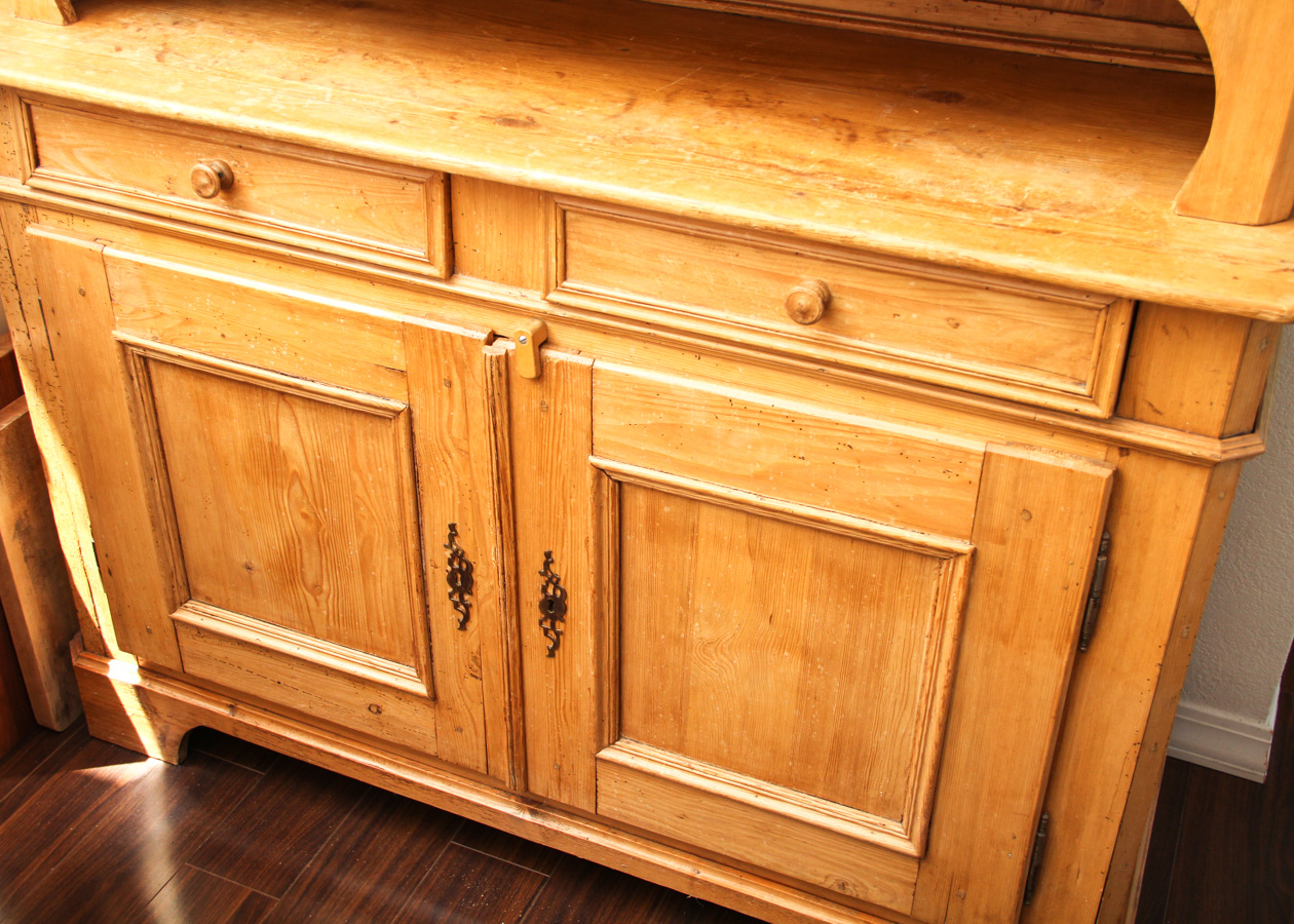 19th c. Country Pine Hutch