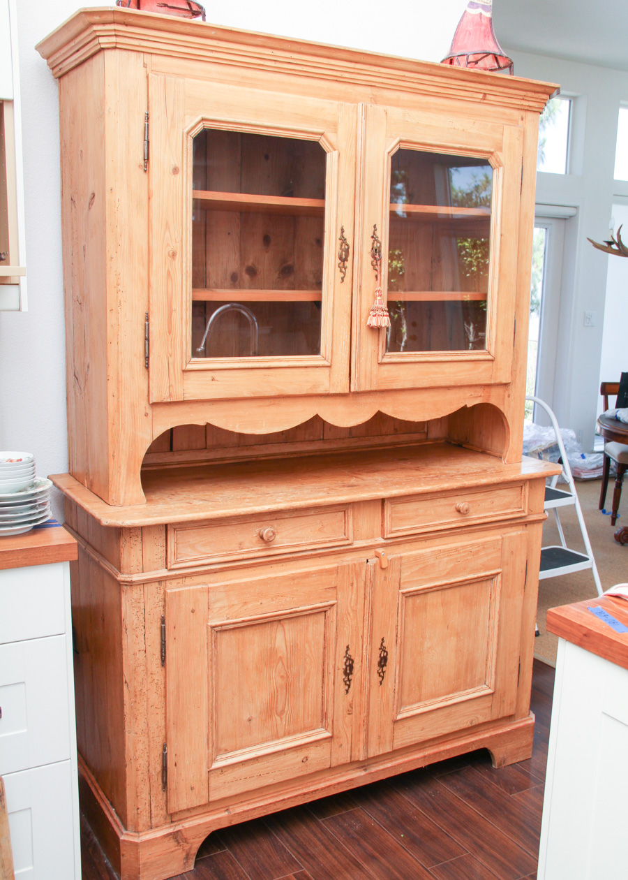 19th c. Country Pine Hutch