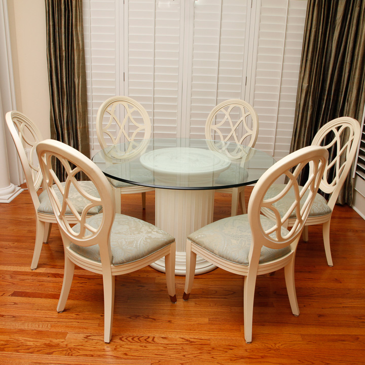 Century Villa Domain Pedestal Dining Table and Chairs EBTH