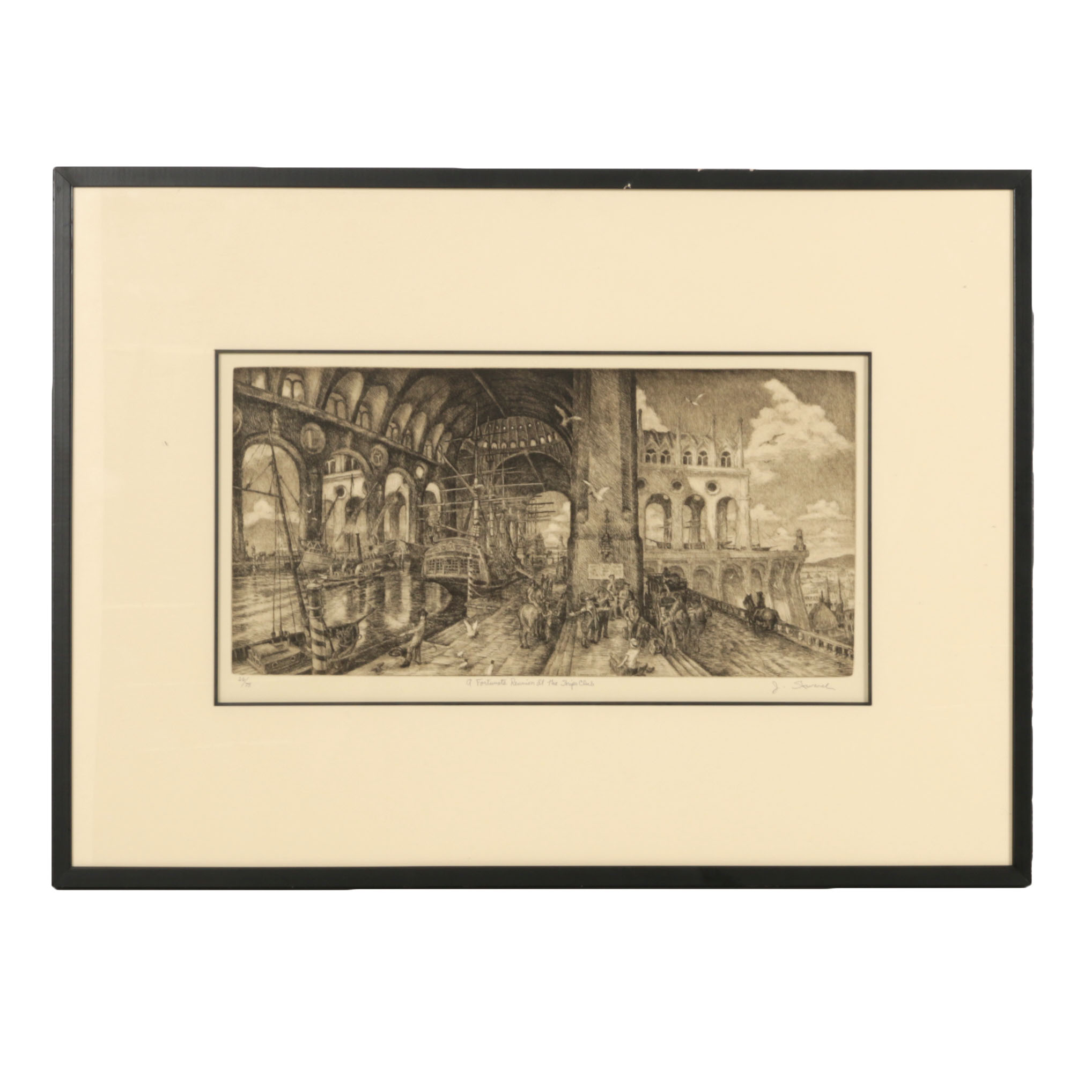 Signed James Skvarch Intaglio Print