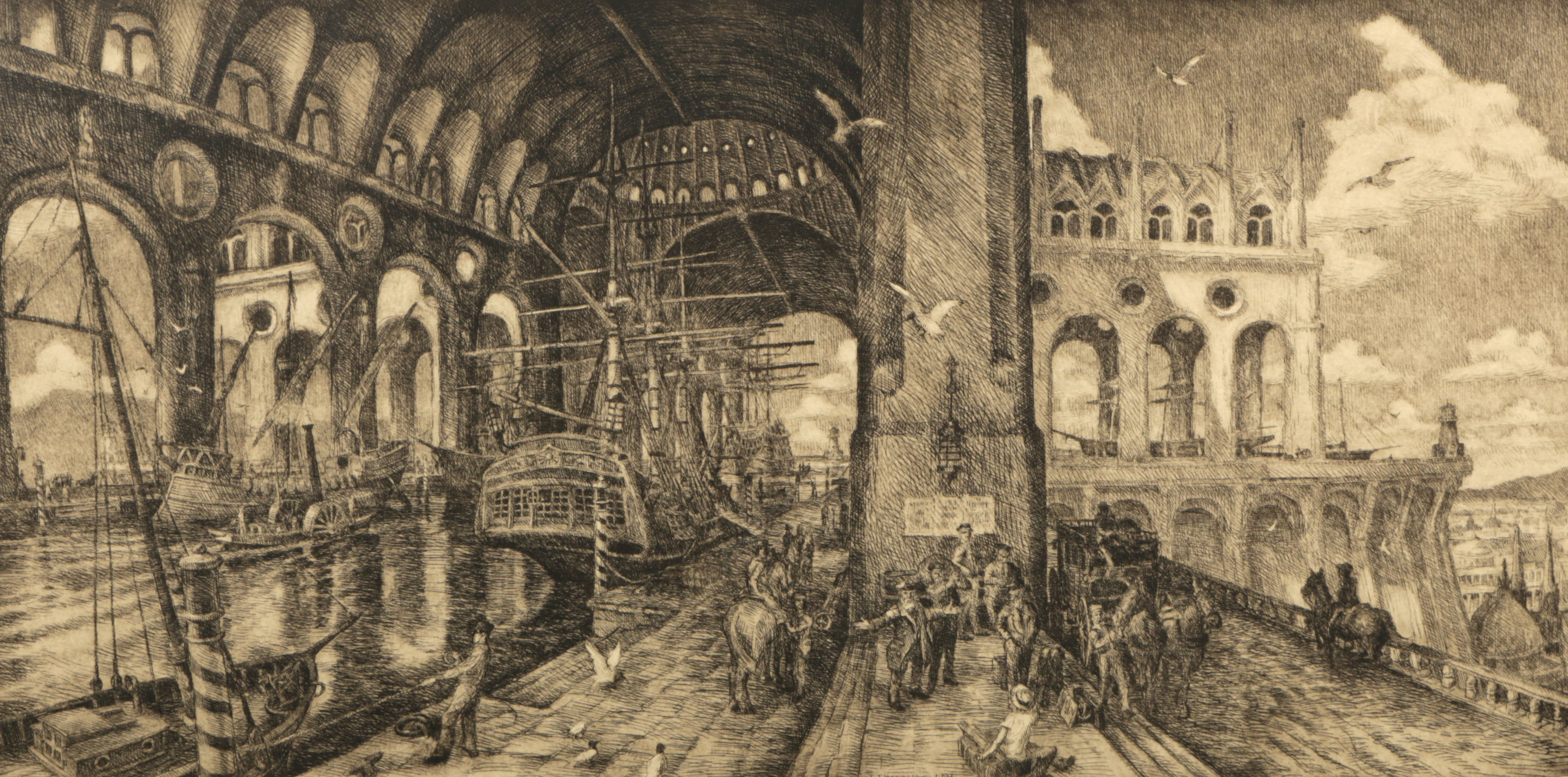 Signed James Skvarch Intaglio Print