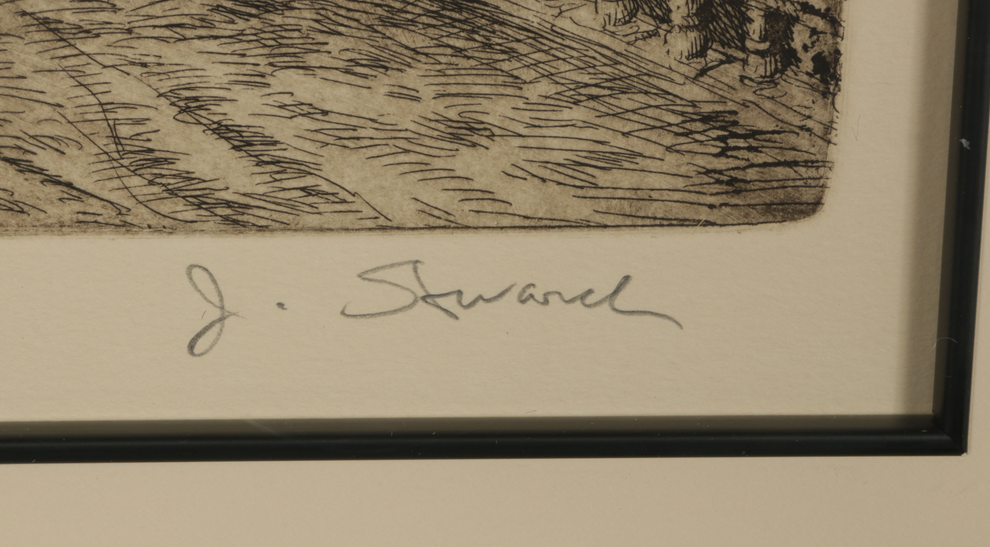 Signed James Skvarch Intaglio Print