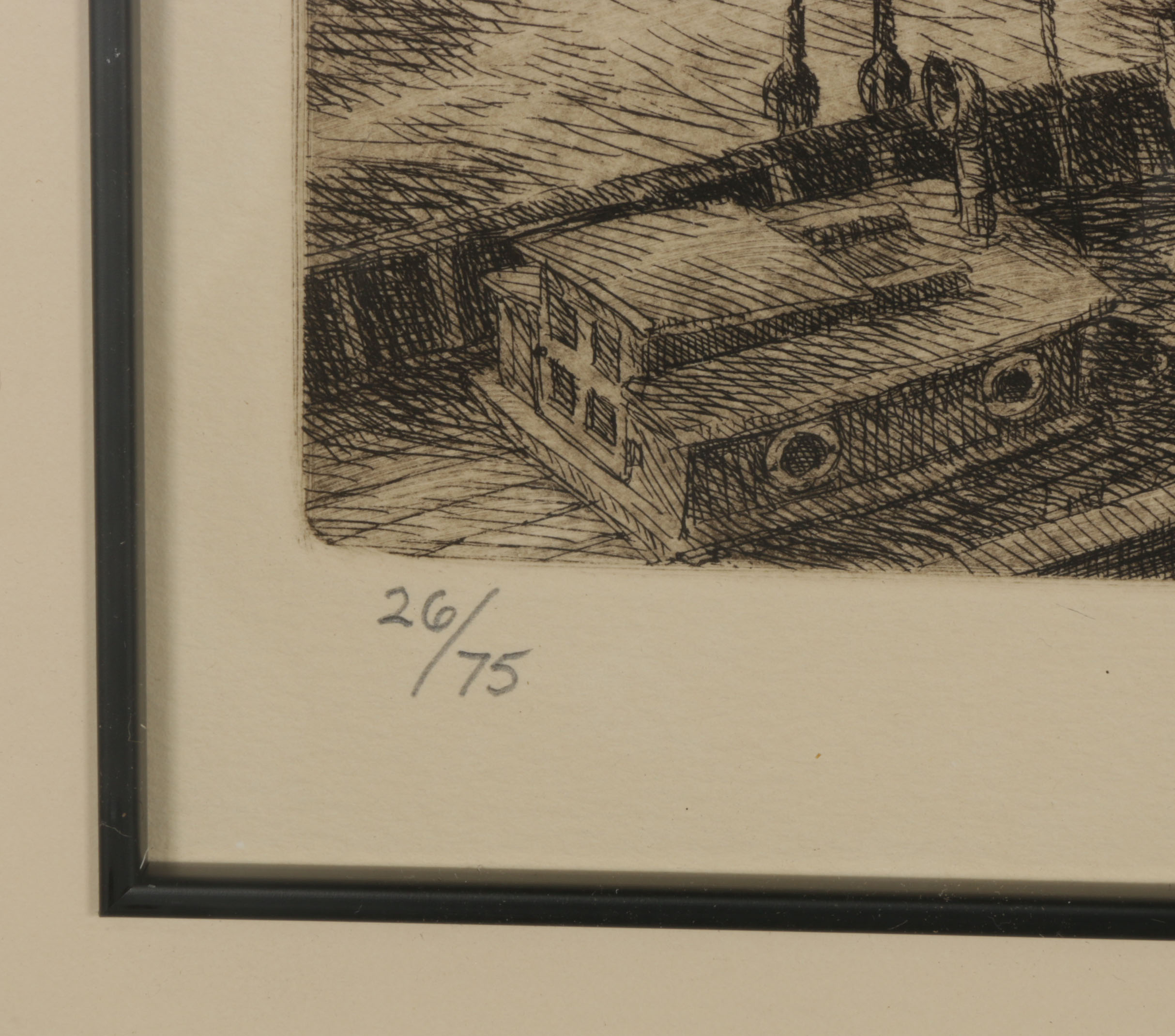 Signed James Skvarch Intaglio Print