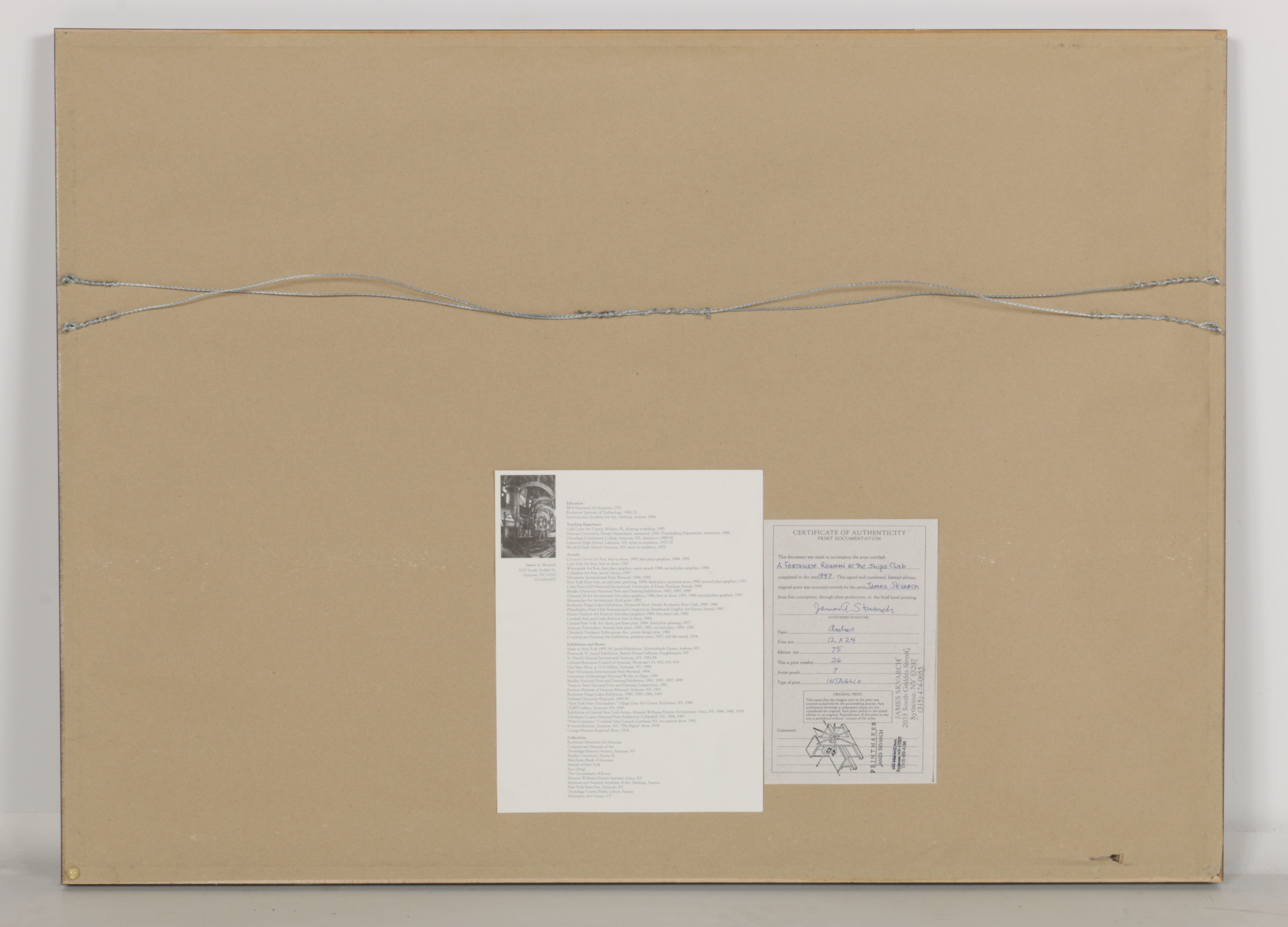 Signed James Skvarch Intaglio Print