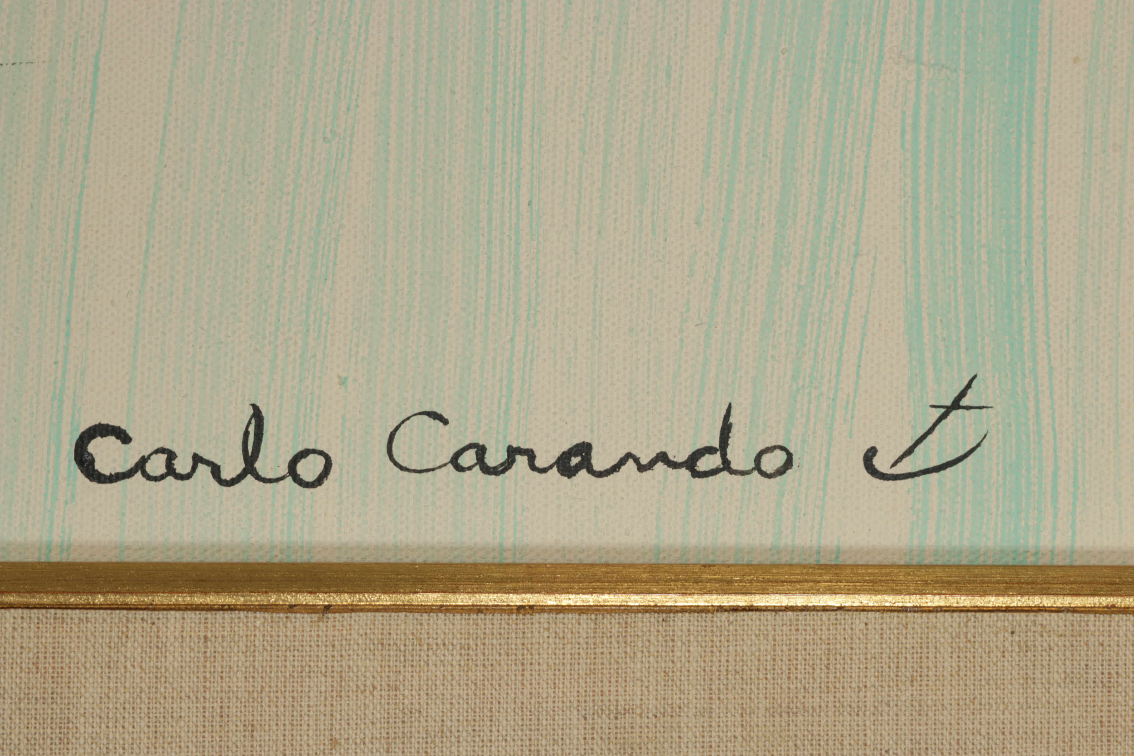 Original Signed Carlo Carando Oil Painting on Canvas