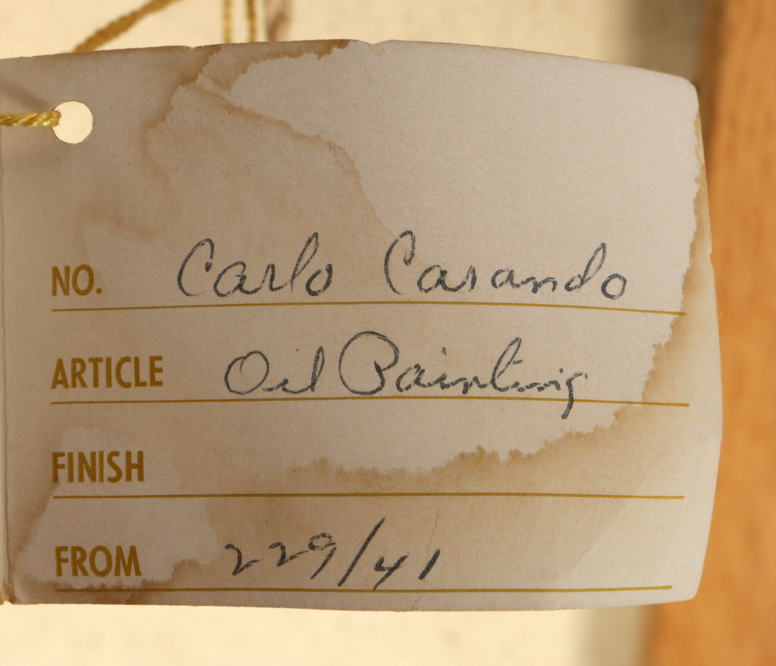 Original Signed Carlo Carando Oil Painting on Canvas