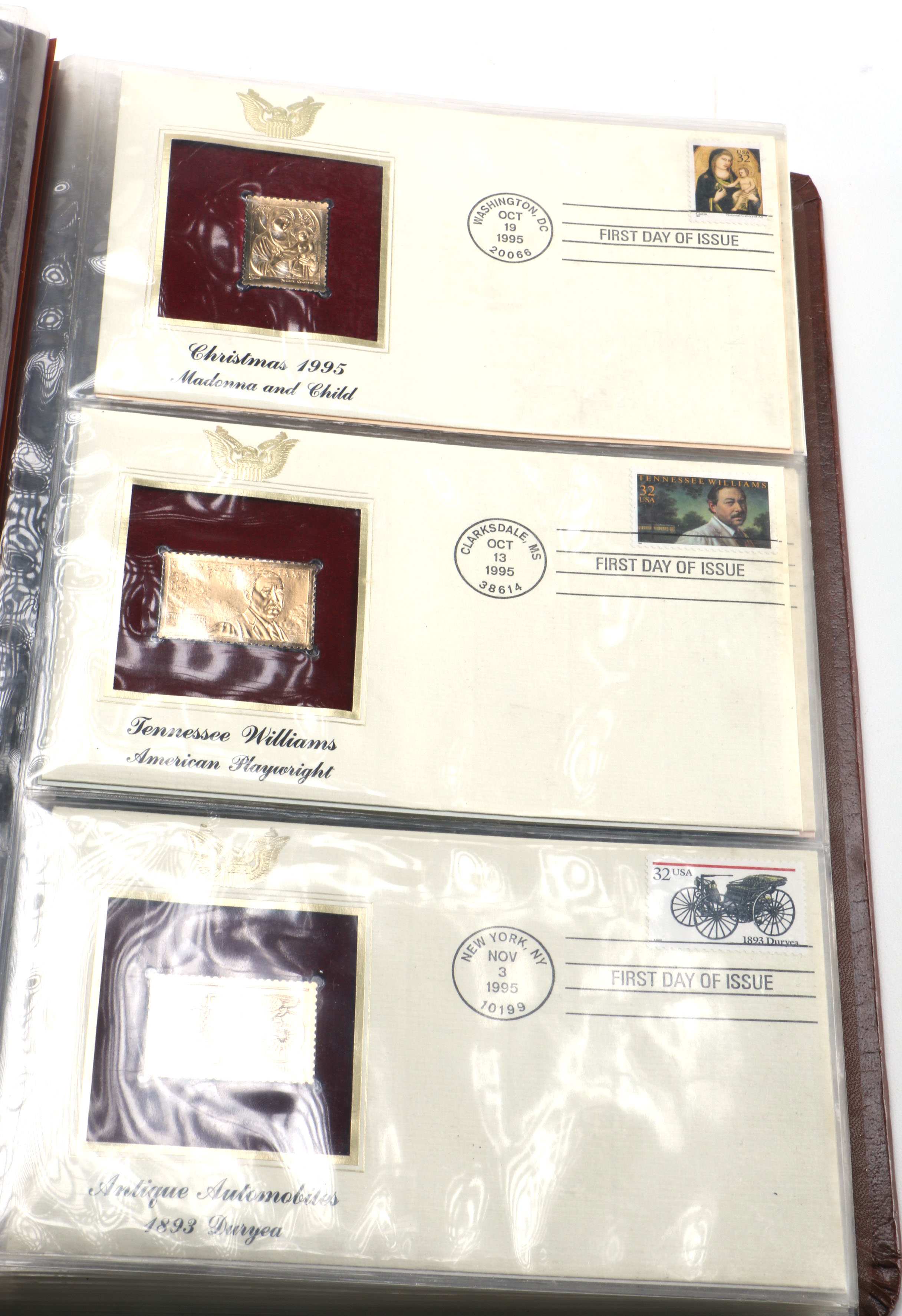 22K Gold Covered Proof Replica Stamp Collection