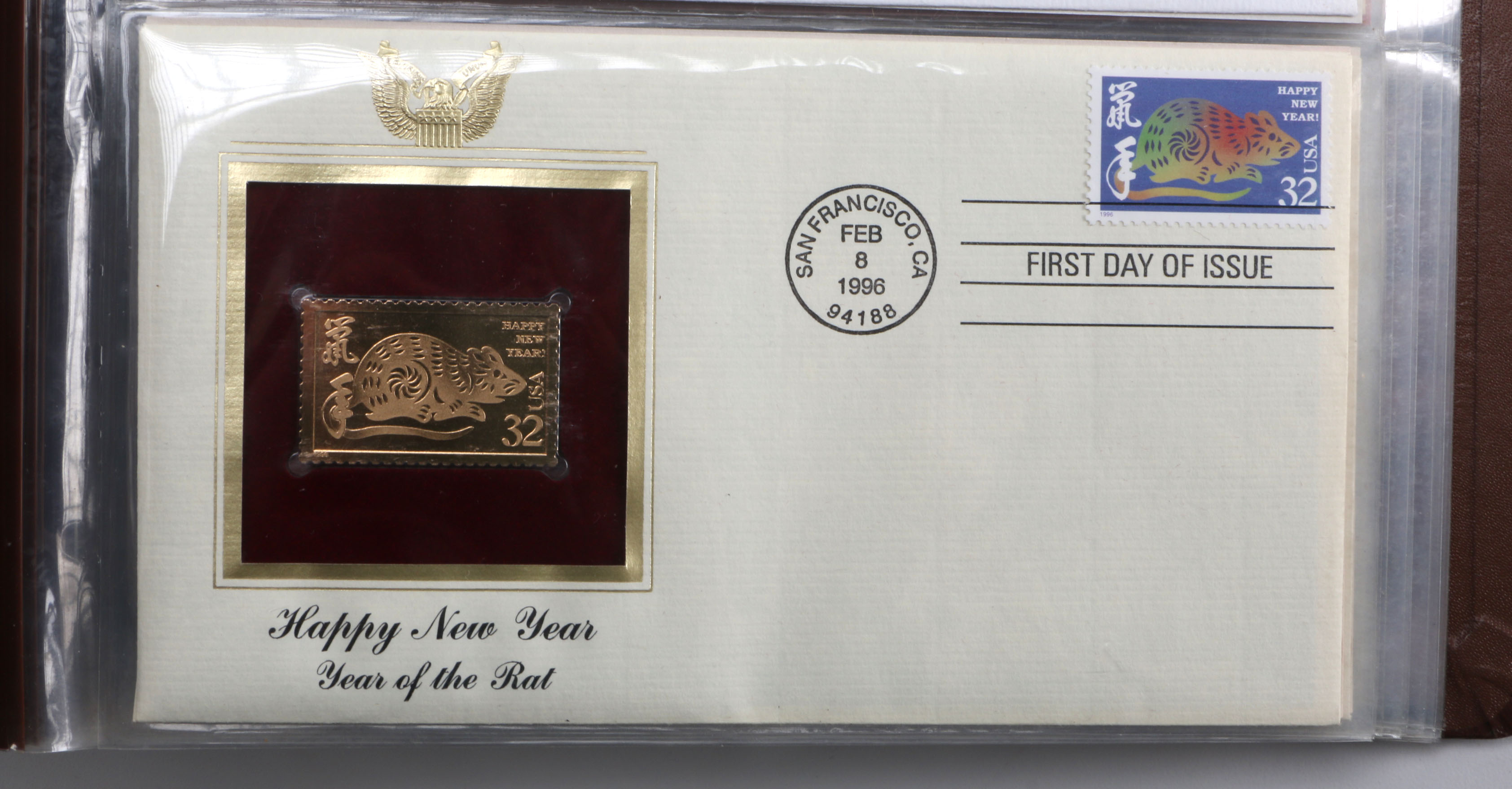 22K Gold Covered Proof Replica Stamp Collection