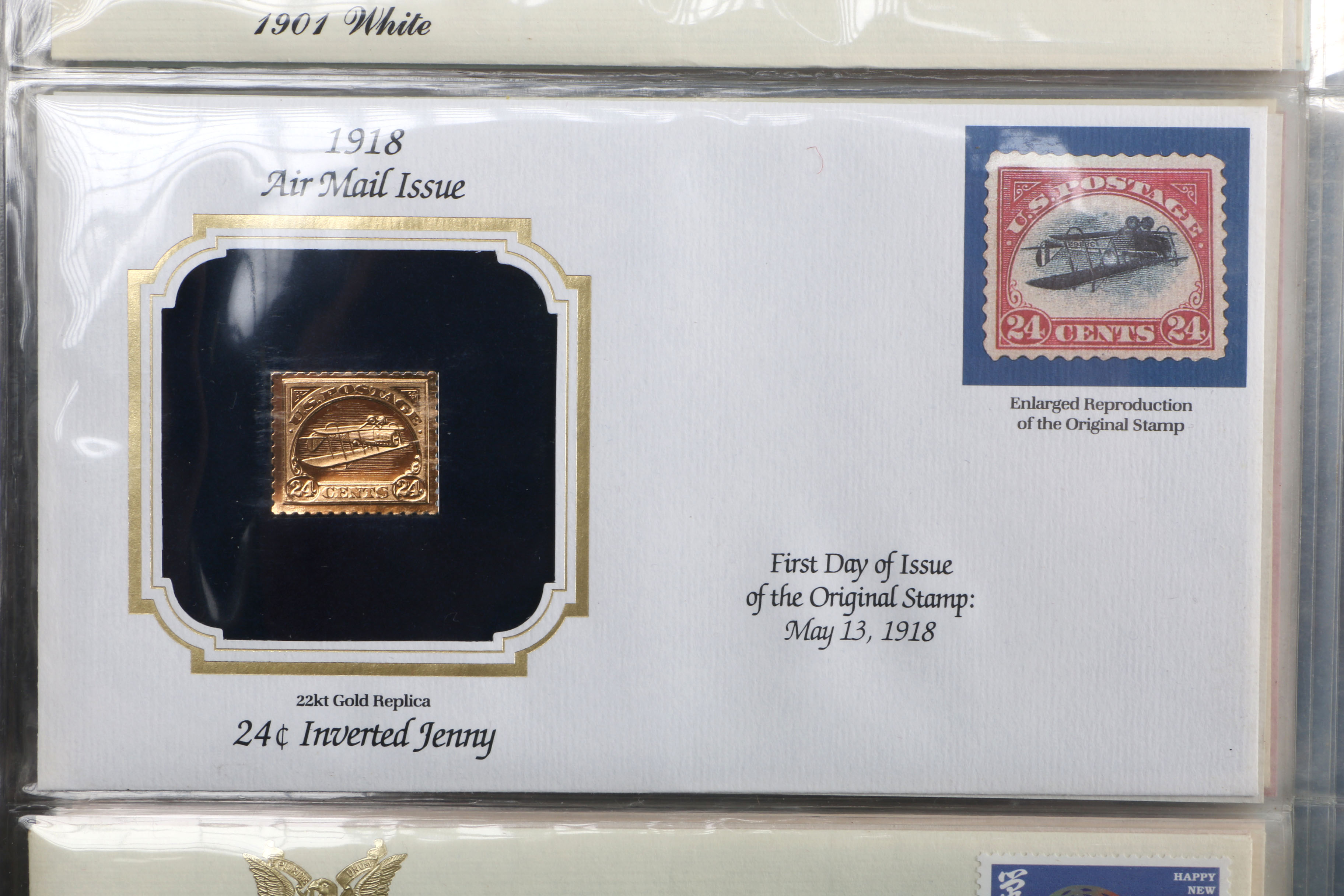 22K Gold Covered Proof Replica Stamp Collection