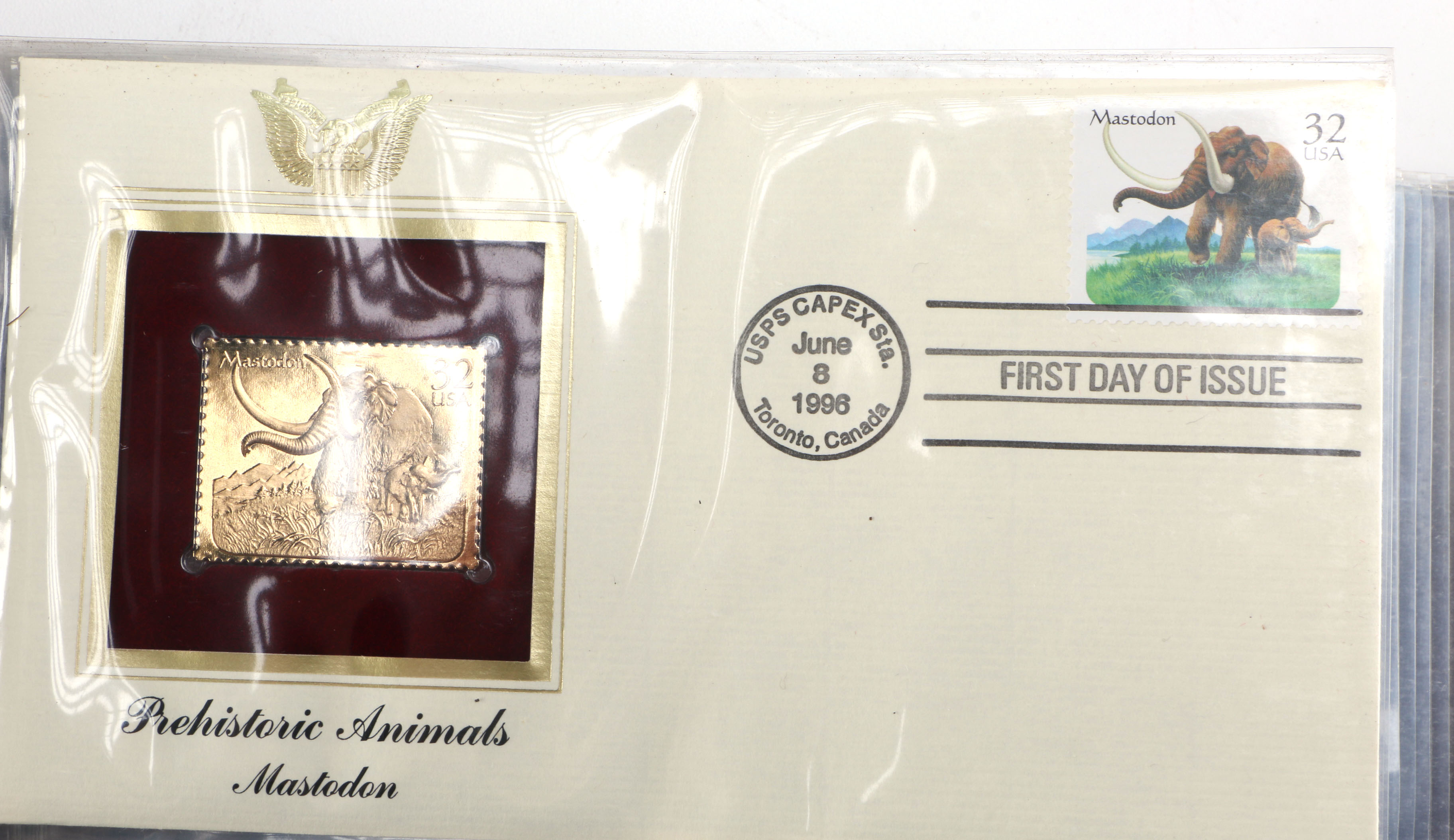 22K Gold Covered Proof Replica Stamp Collection