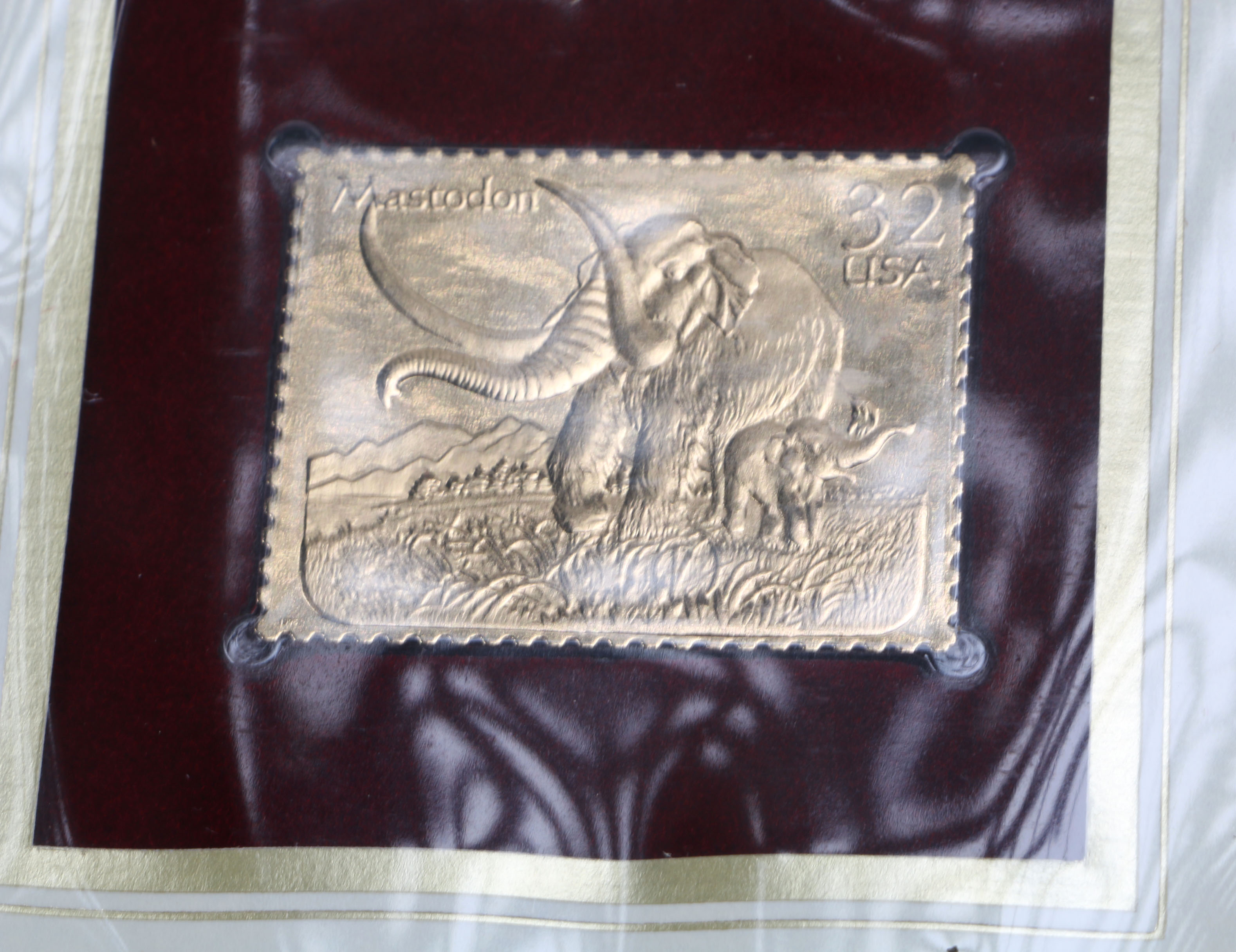 22K Gold Covered Proof Replica Stamp Collection