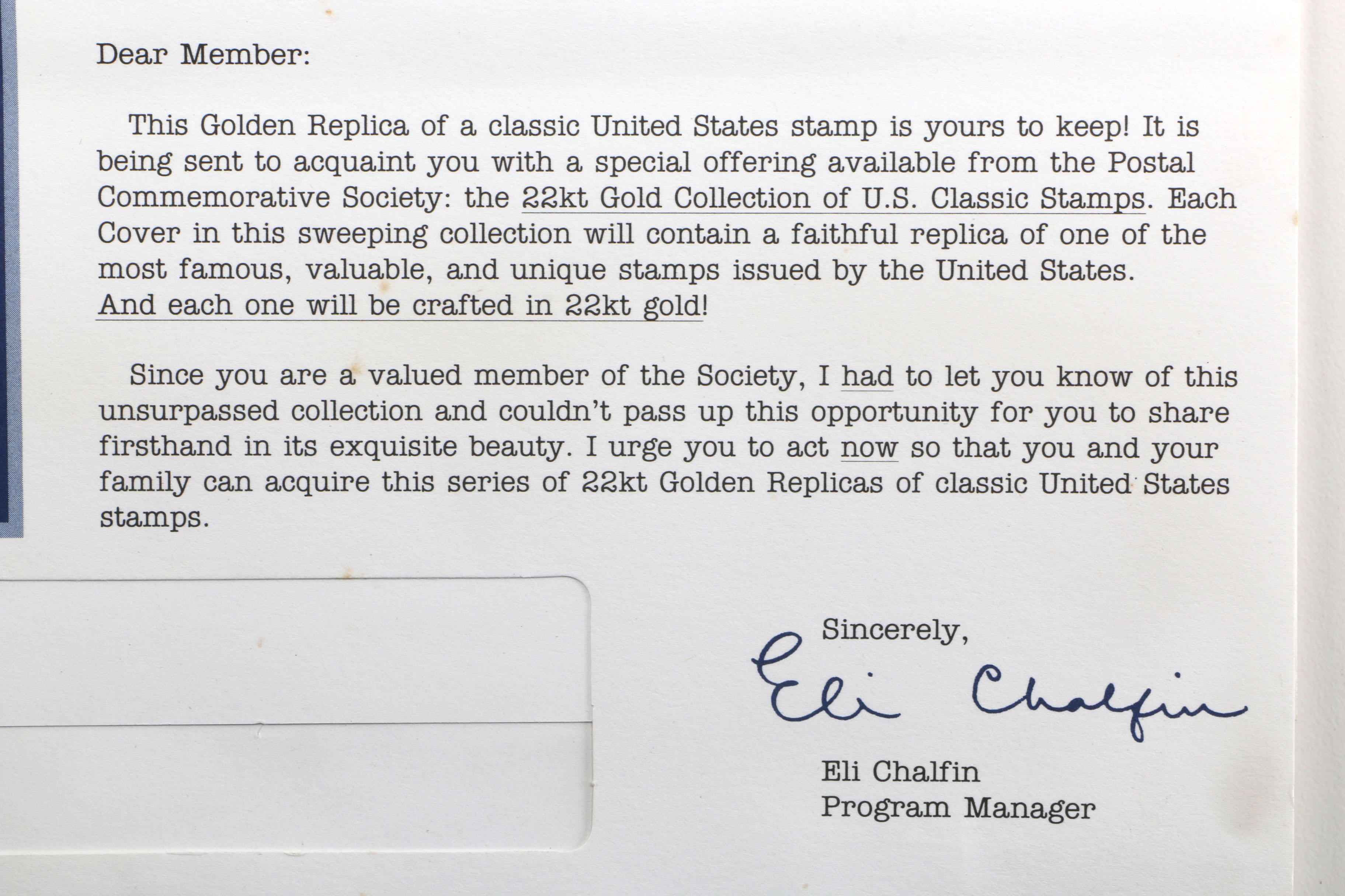 22K Gold Covered Proof Replica Stamp Collection