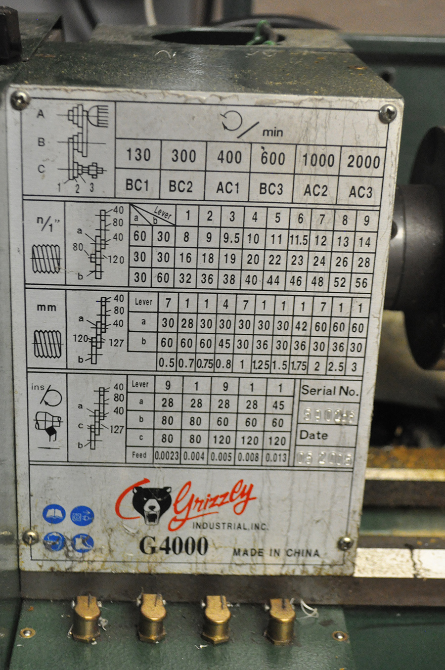 Gerald Wagner Grizzly G4000 Bench Lathe