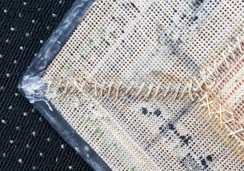 Tufted Black Floral Area Rug