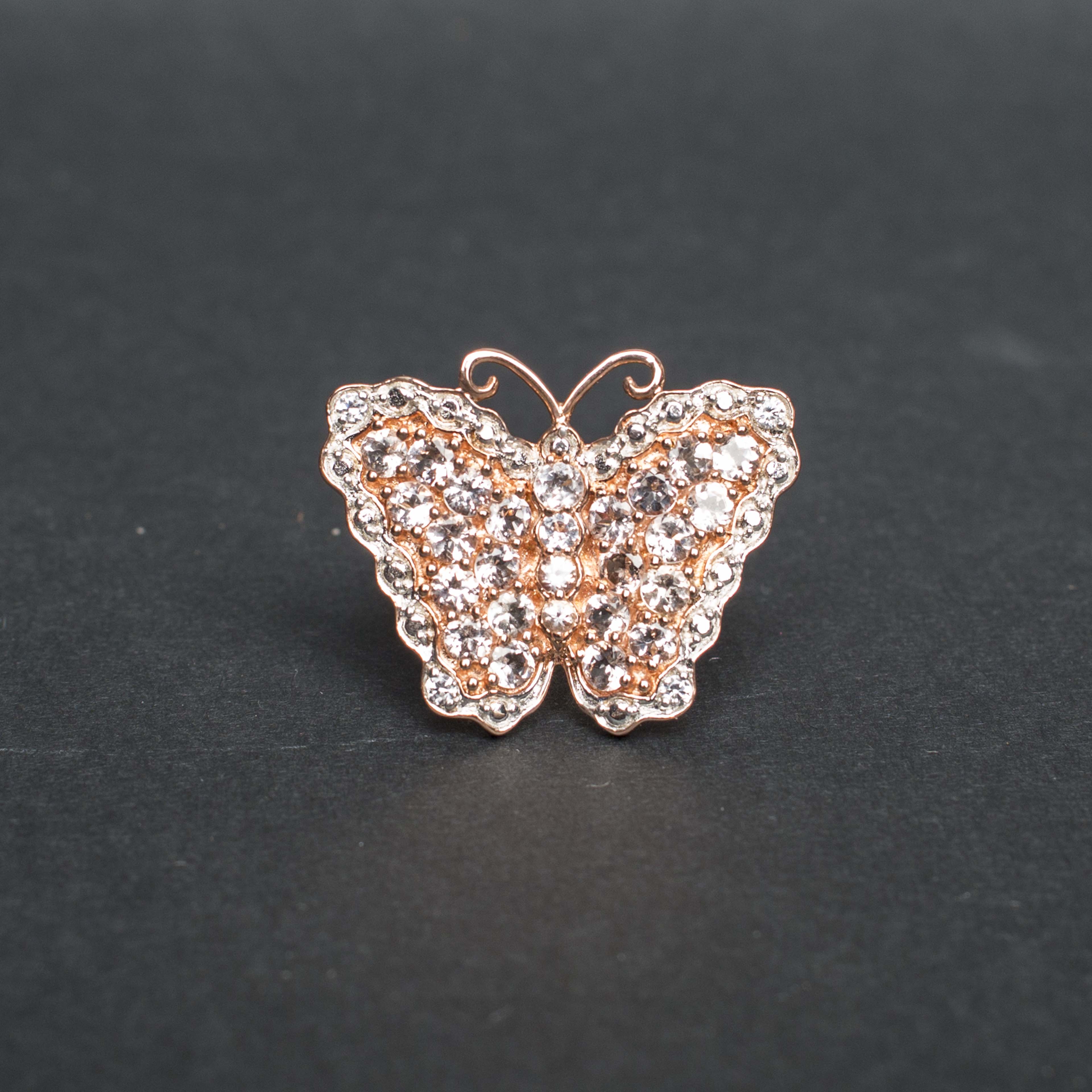 Large Sterling Silver Butterfly Ring