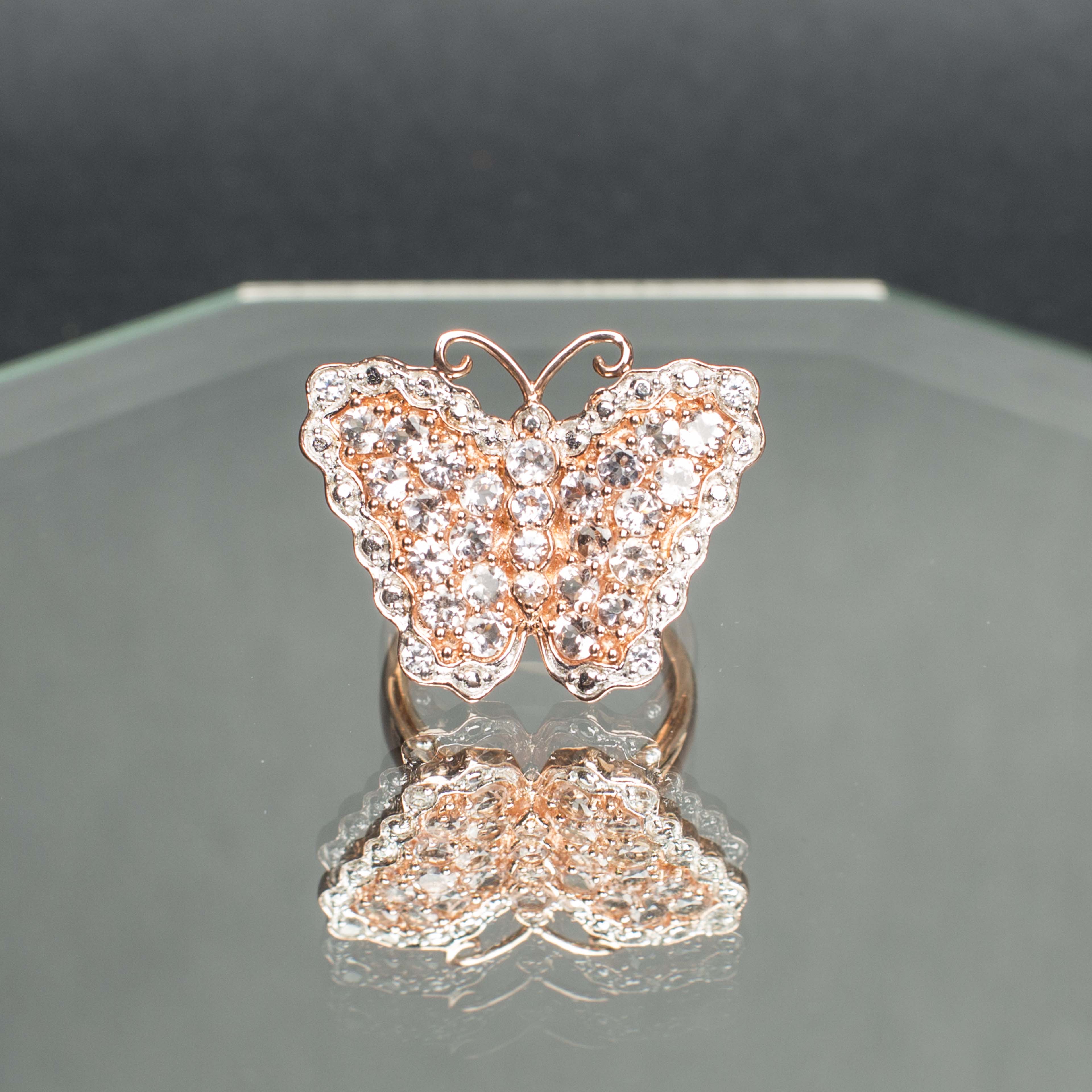 Large Sterling Silver Butterfly Ring