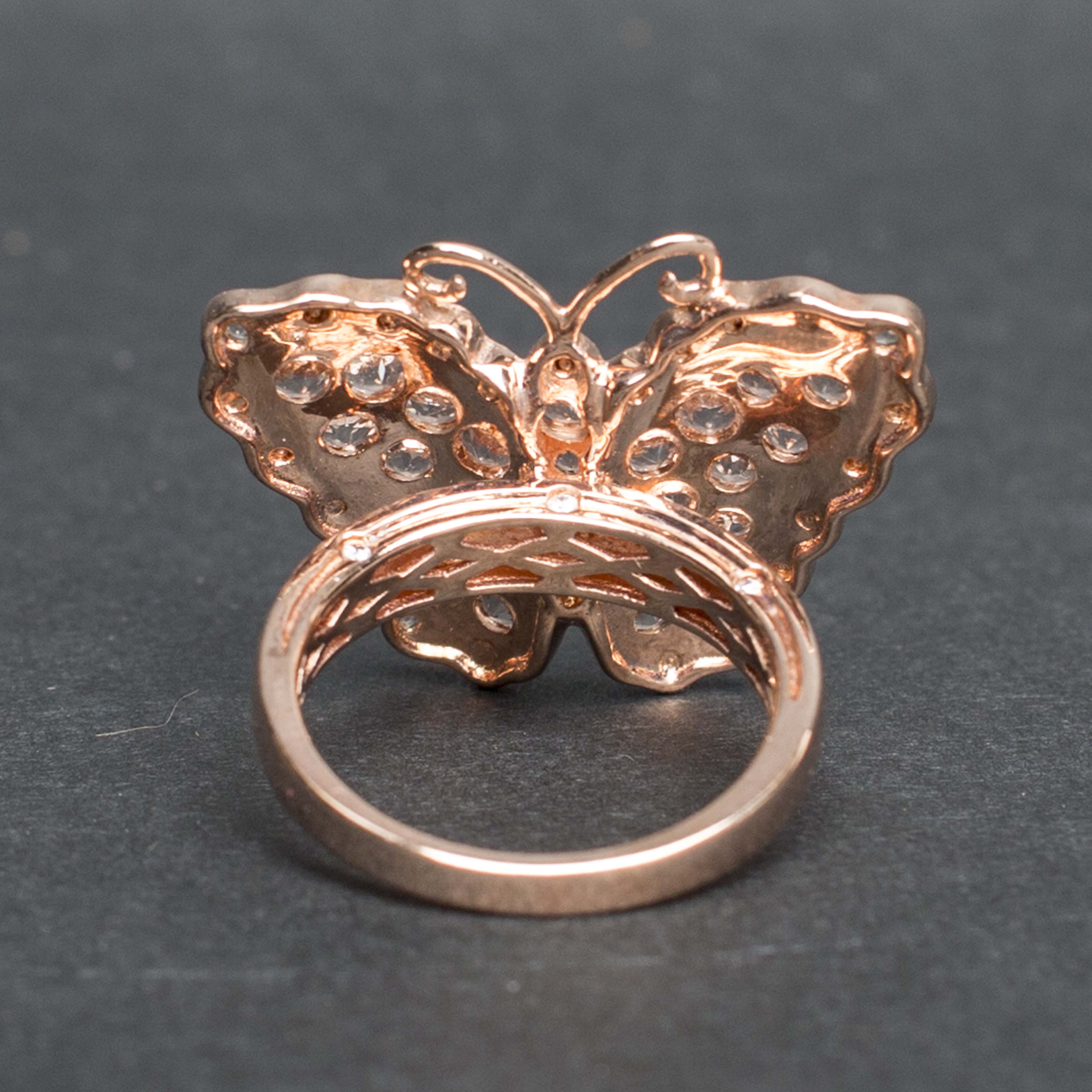Large Sterling Silver Butterfly Ring