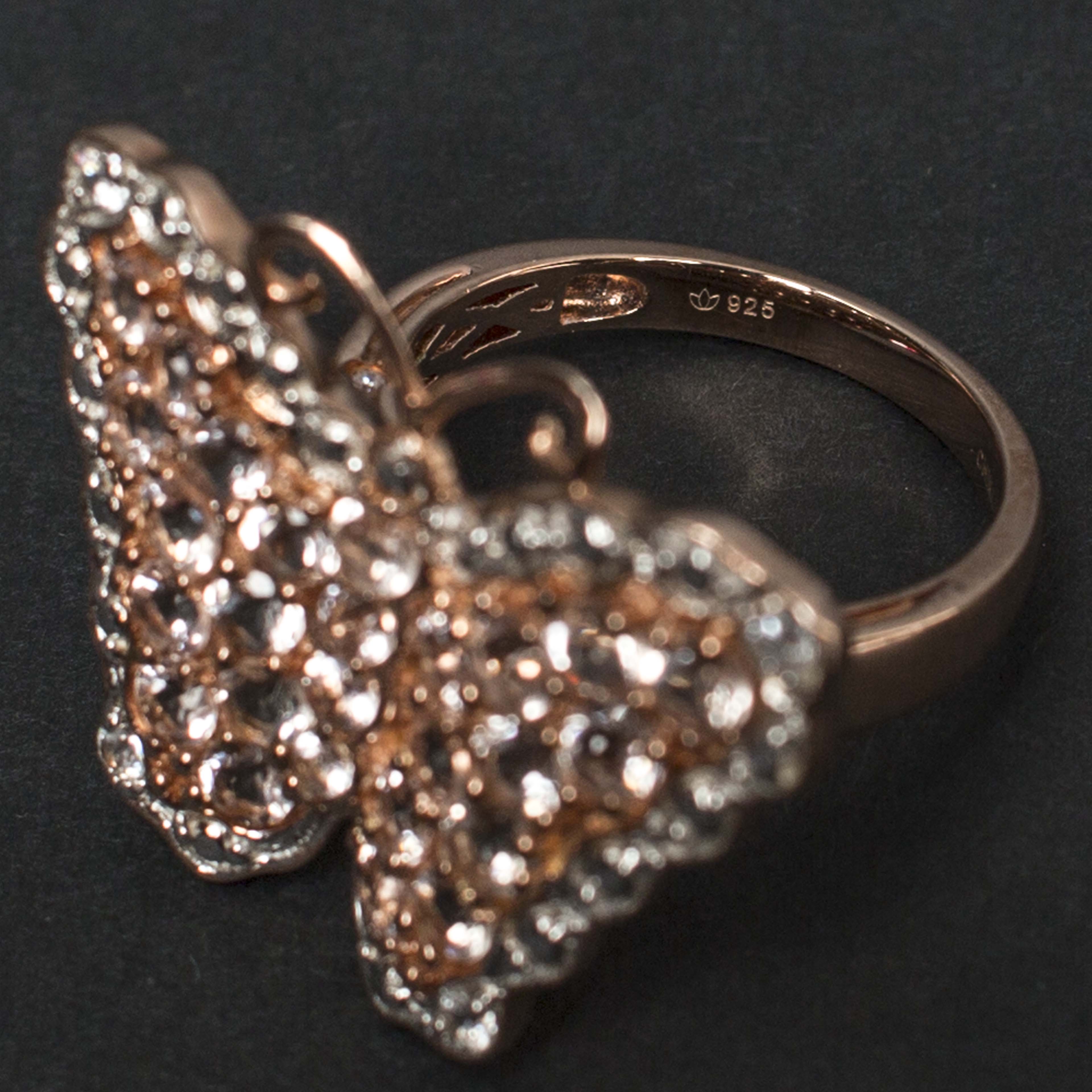 Large Sterling Silver Butterfly Ring