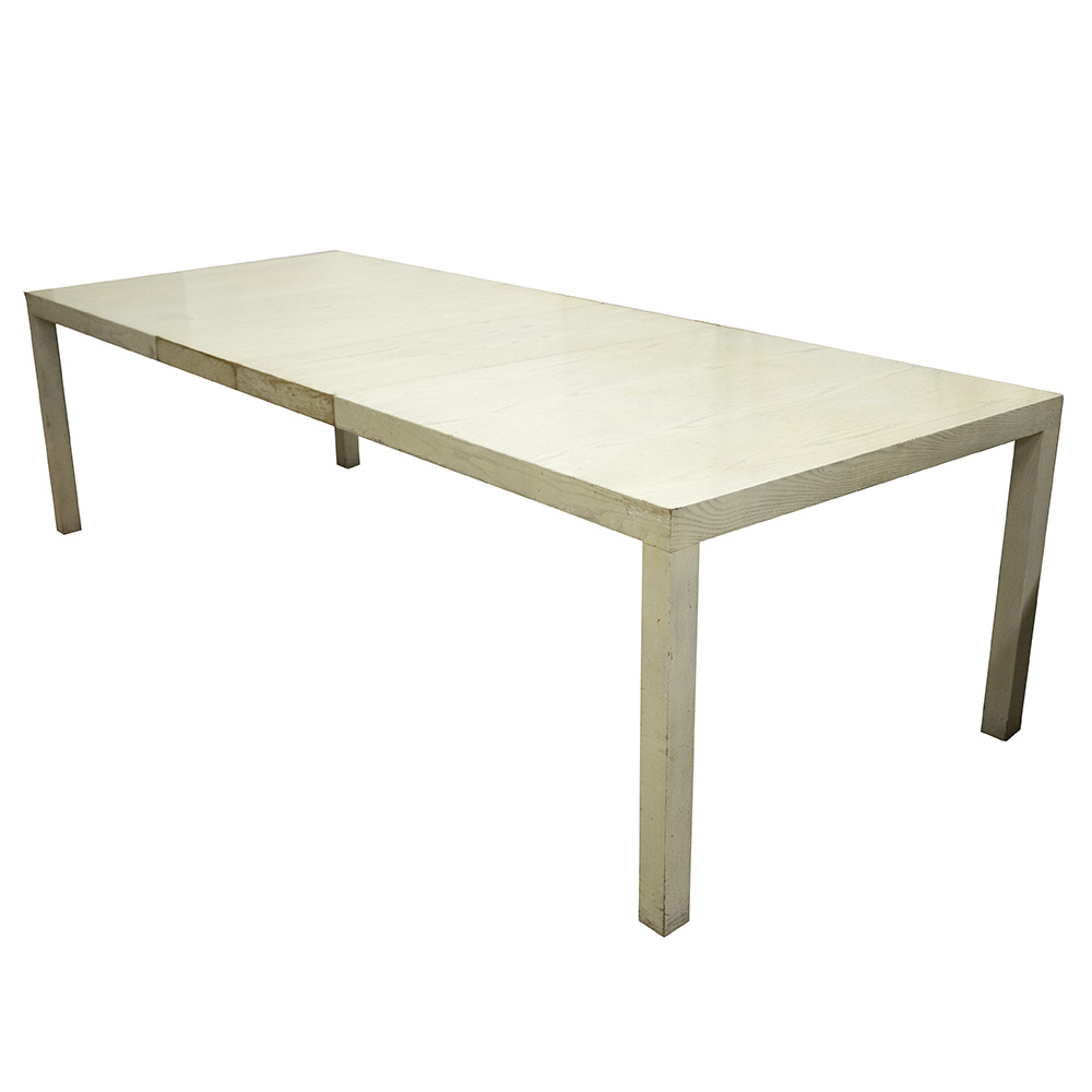 Large White Washed Extention Dining Table