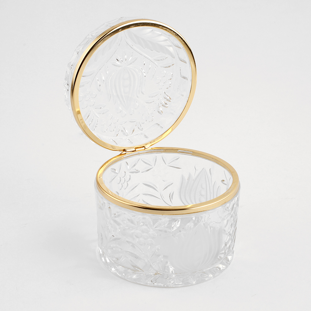 Floral Crystal Dresser Box