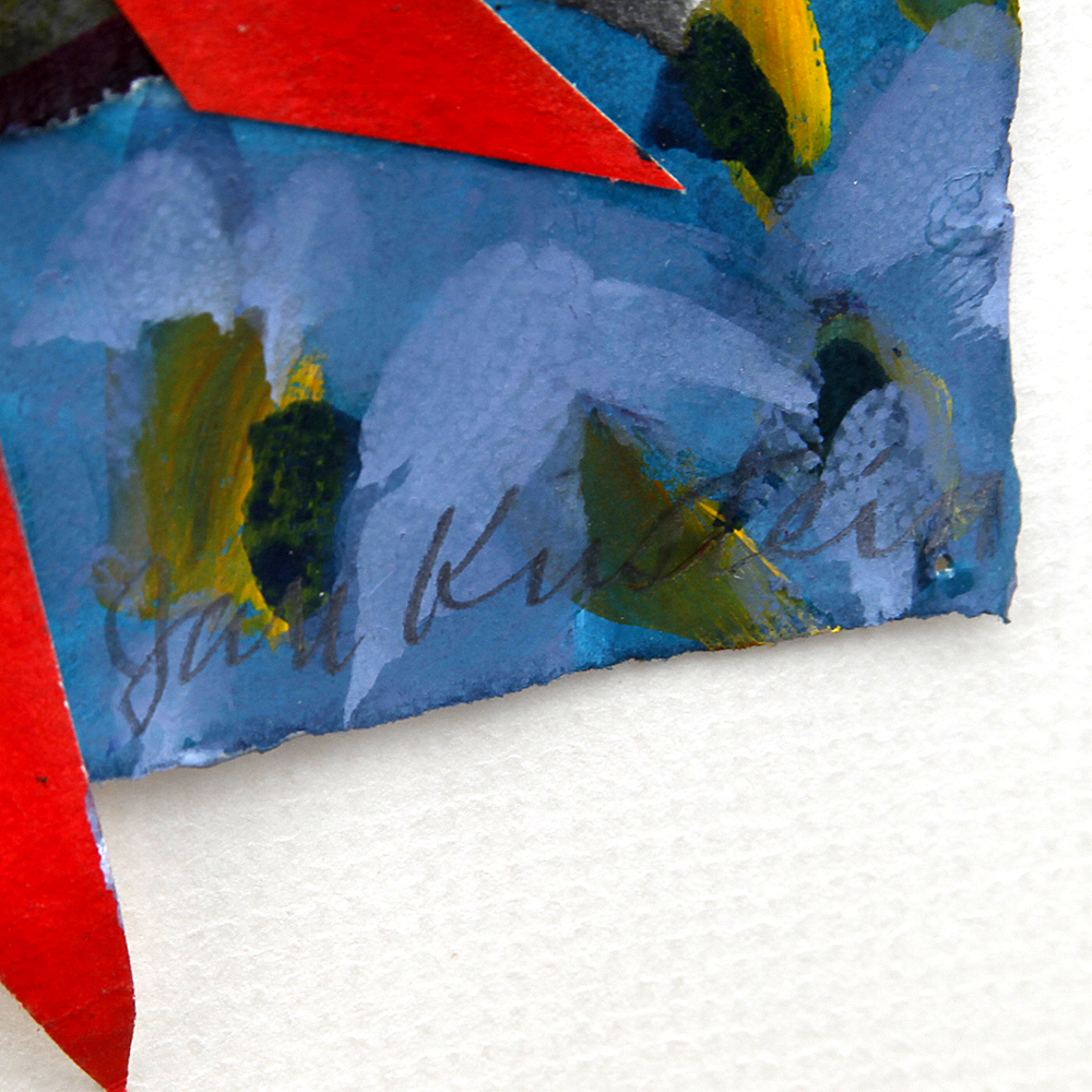 Jan Kirstein Original Acrylic and Paper Collage "Booqa Booqa Baby"