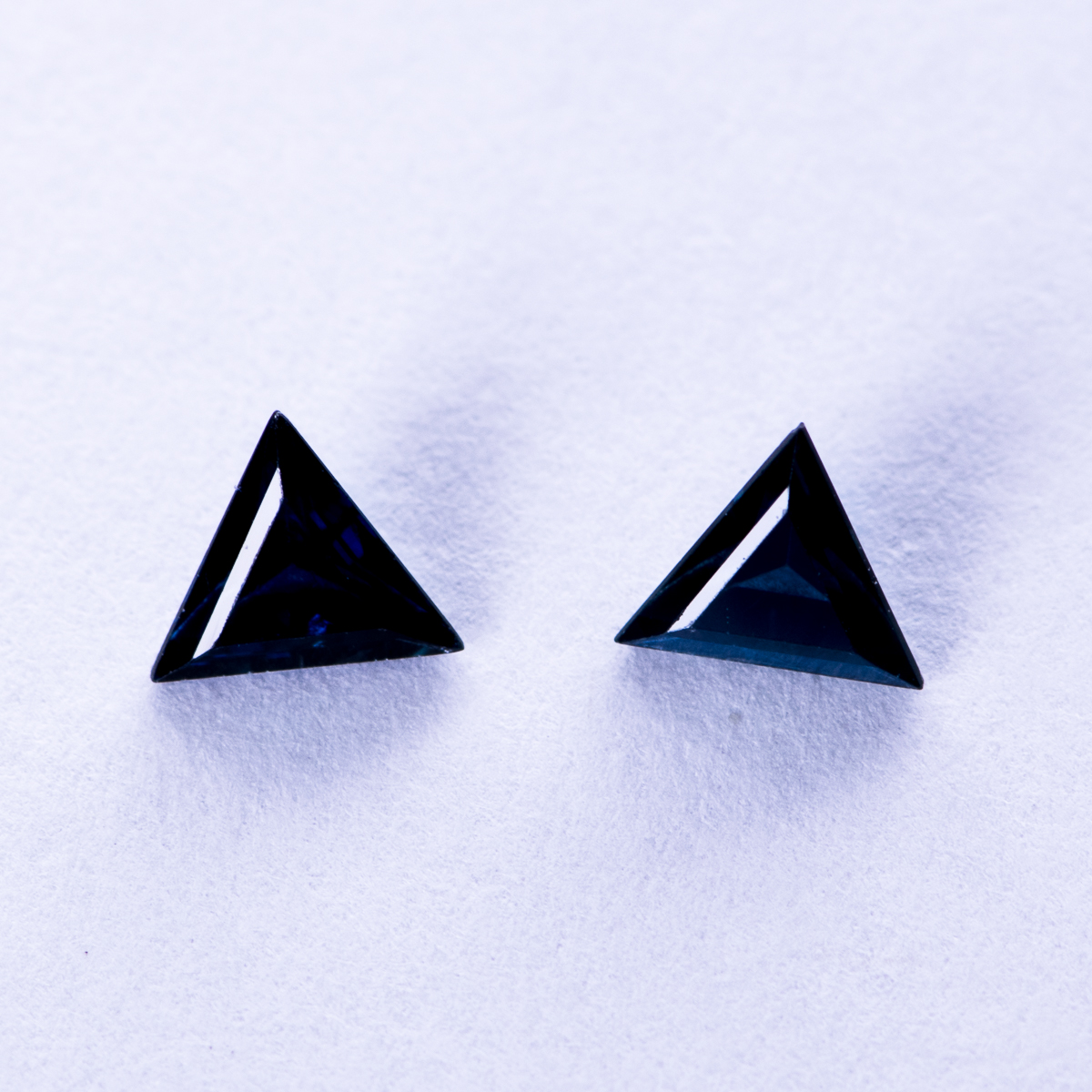 Pair of Triangular Cut Natural Sapphire Loose Stones