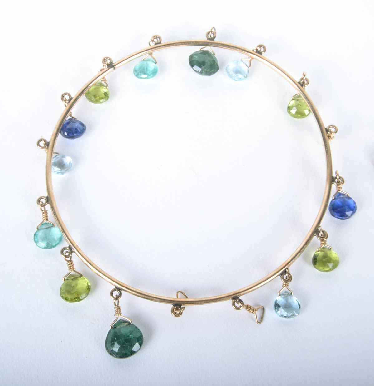 Pair of Bracelets with Semi Precious Stones