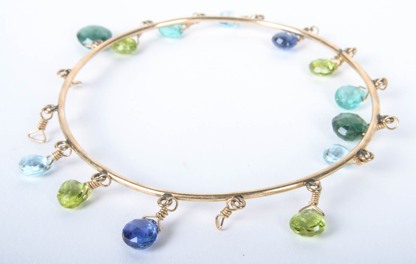 Pair of Bracelets with Semi Precious Stones