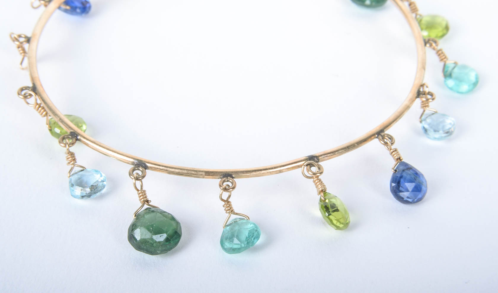 Pair of Bracelets with Semi Precious Stones