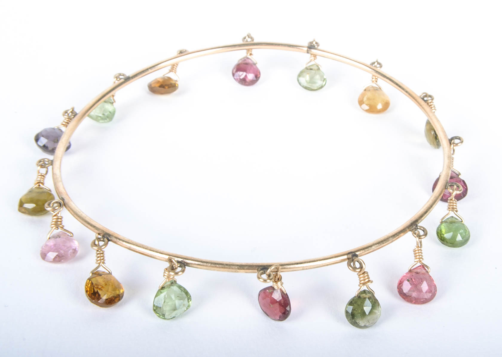 Pair of Bracelets with Semi Precious Stones