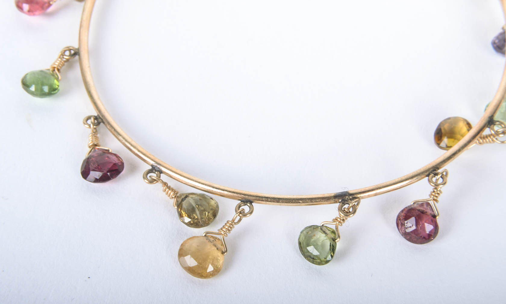 Pair of Bracelets with Semi Precious Stones