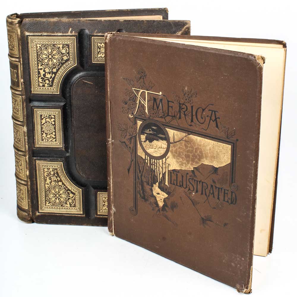1883 "America Illustrated" and 1884 Holman's Edition of "The Holy Bible"