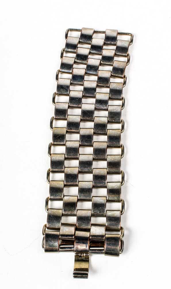 Vintage Silver Tone Mesh Costume Bracelet