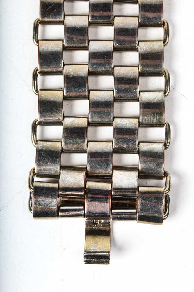Vintage Silver Tone Mesh Costume Bracelet
