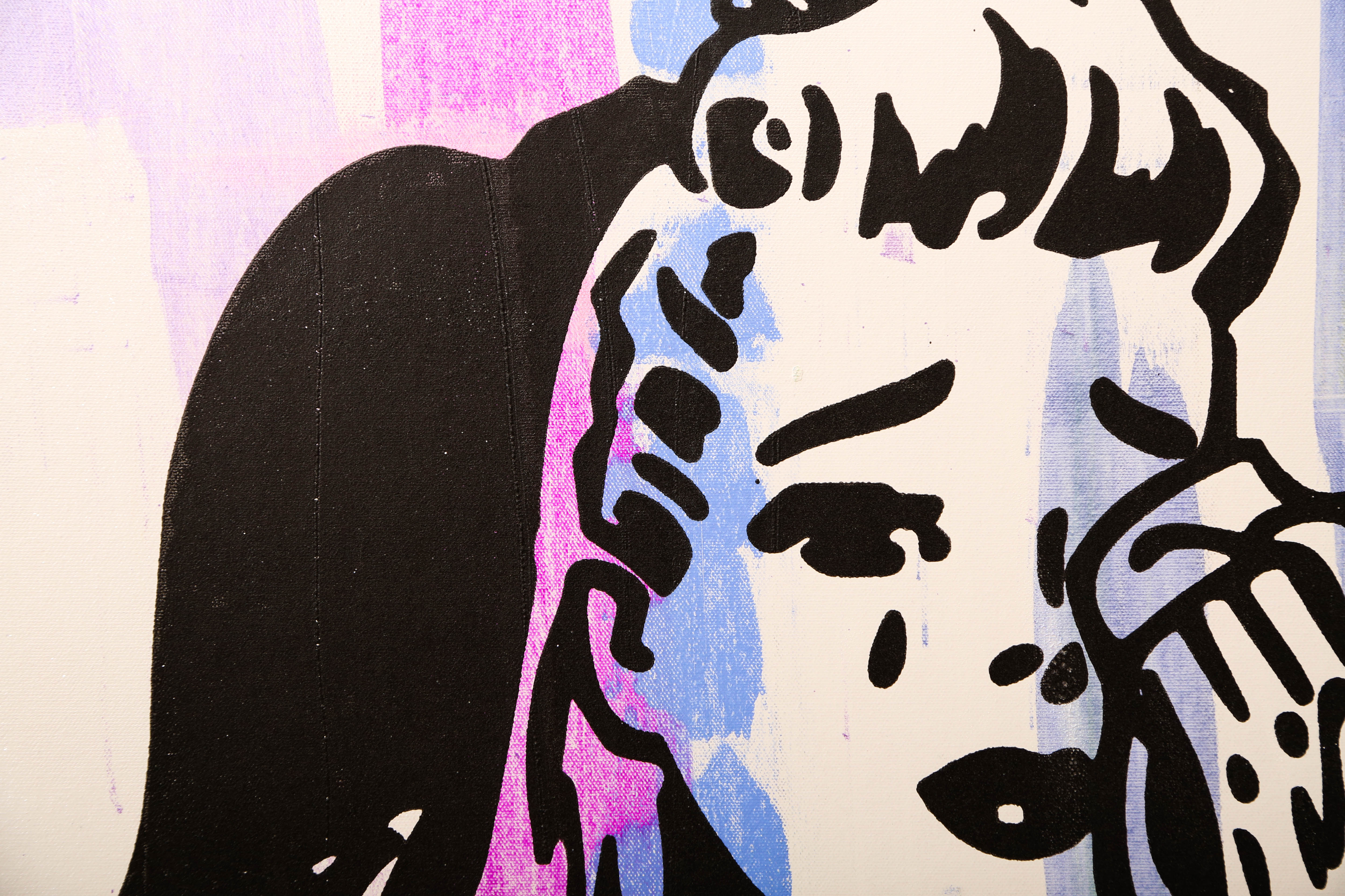 Andrew VanSickle "Influenced Weeping Supergirl" Signed Silkscreen on Canvas