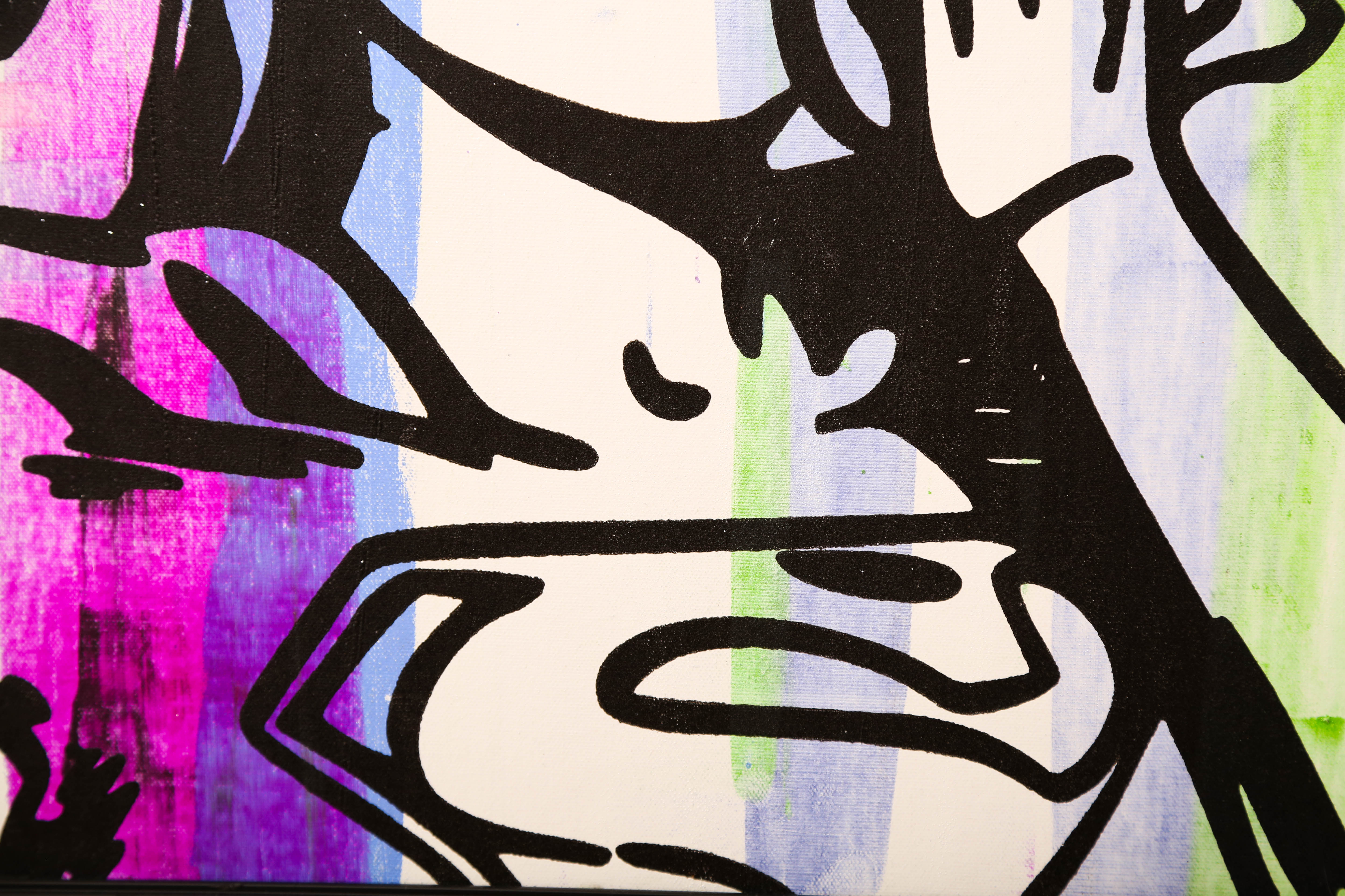 Andrew VanSickle "Influenced Weeping Supergirl" Signed Silkscreen on Canvas