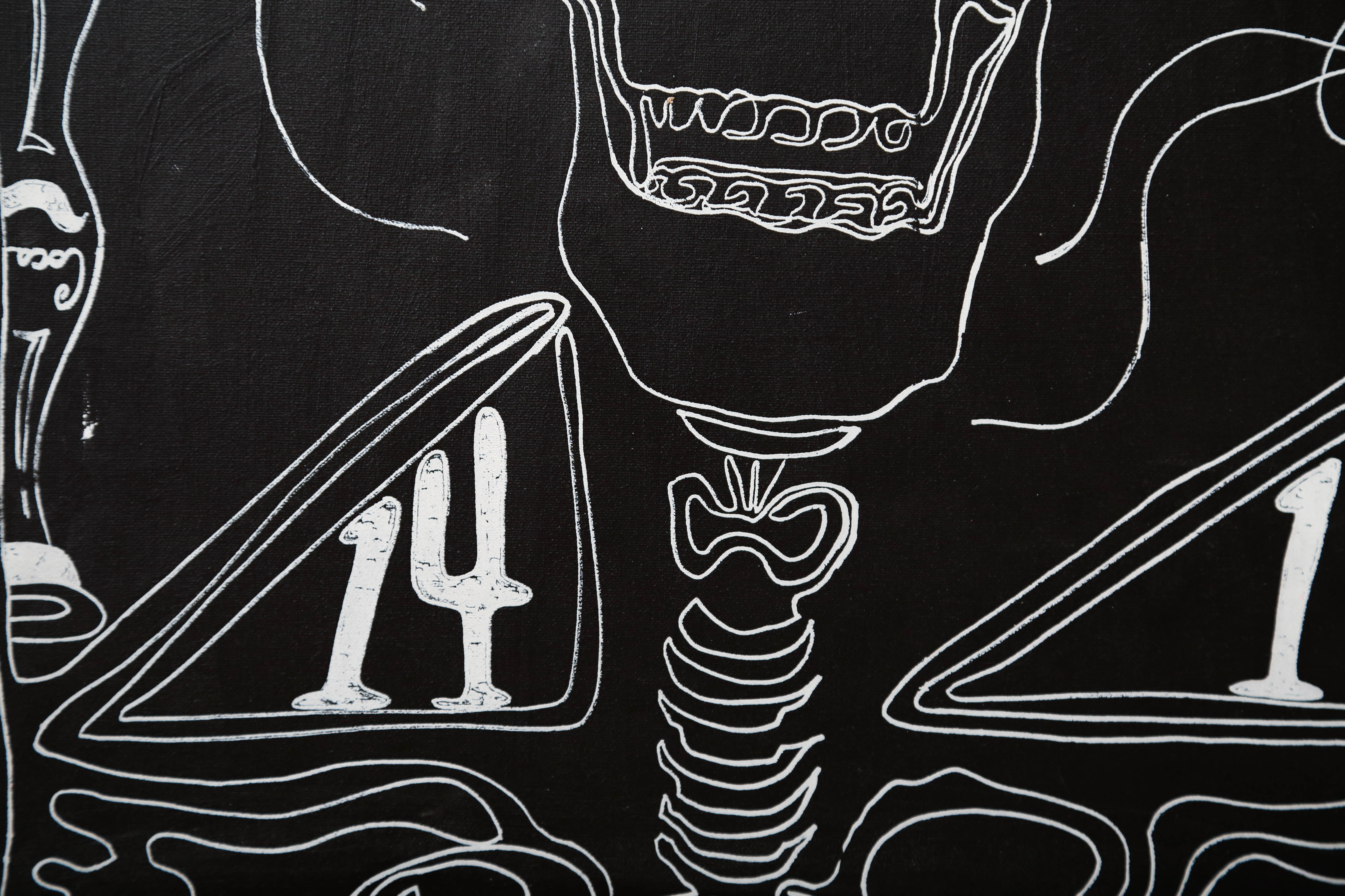 Andrew VanSickle "X-Ray Coca-Cola Self Portrait" Signed Silkscreen on Canvas