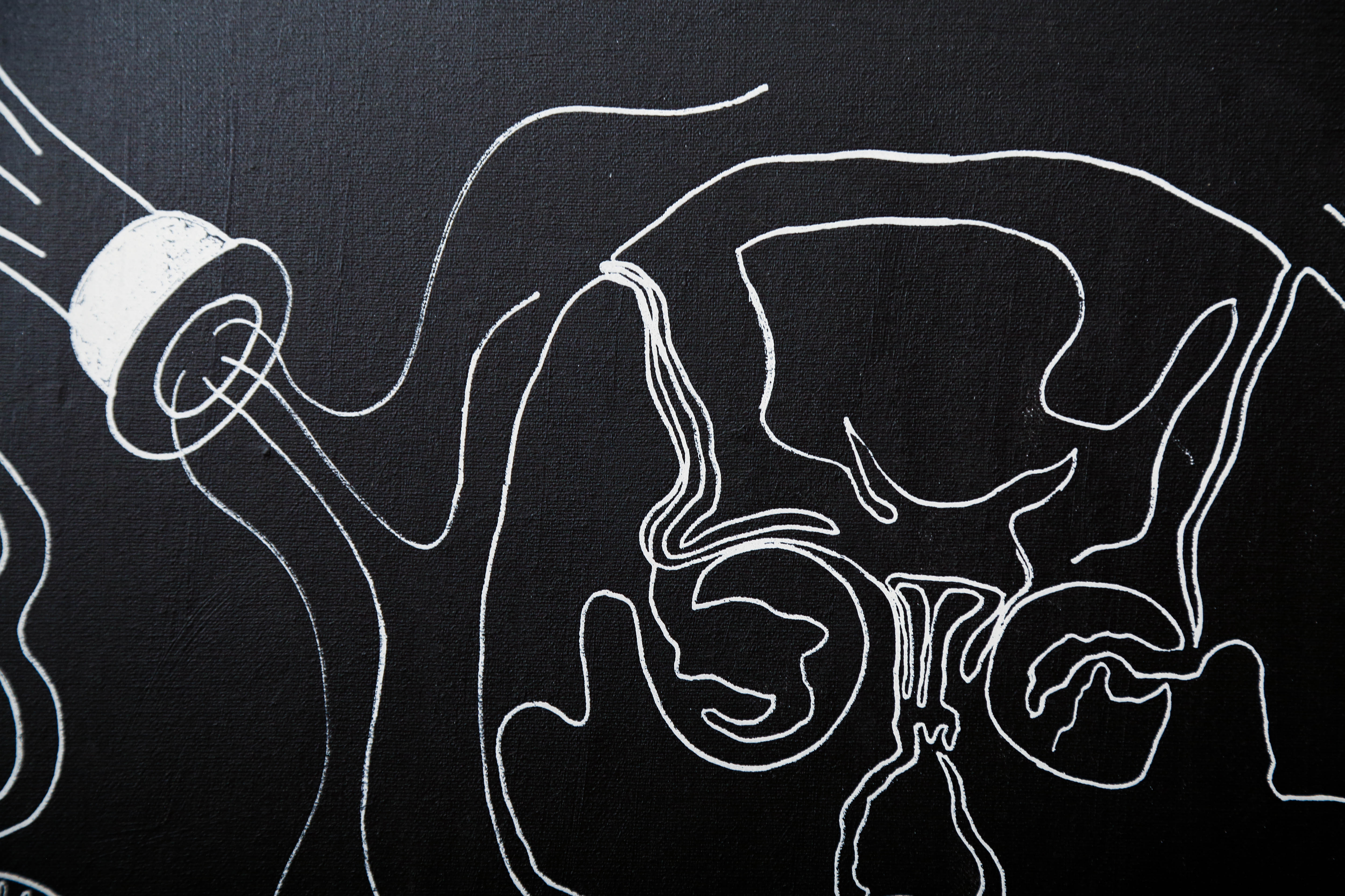 Andrew VanSickle "X-Ray Coca-Cola Self Portrait" Signed Silkscreen on Canvas