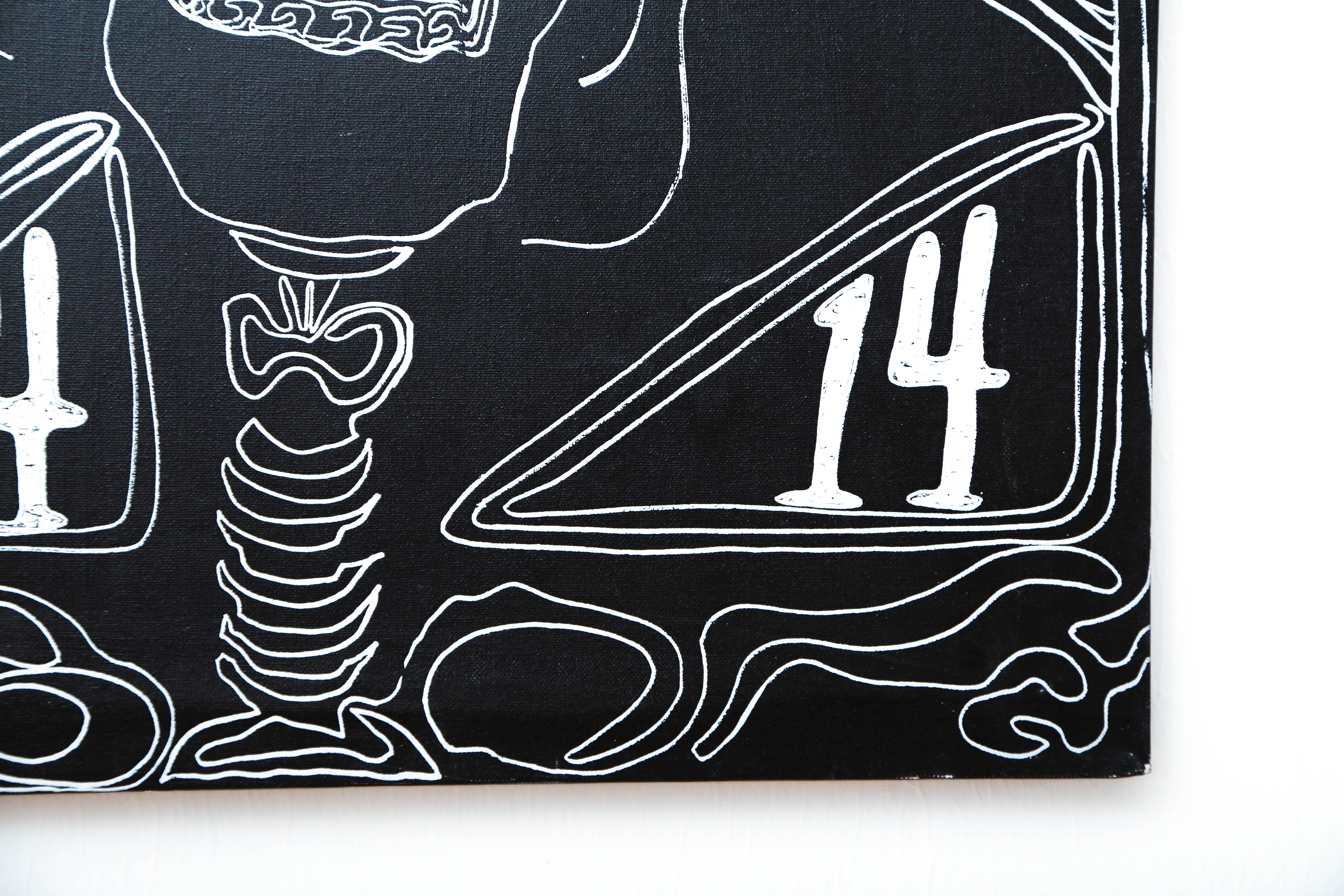 Andrew VanSickle "X-Ray Coca-Cola Self Portrait" Signed Silkscreen on Canvas